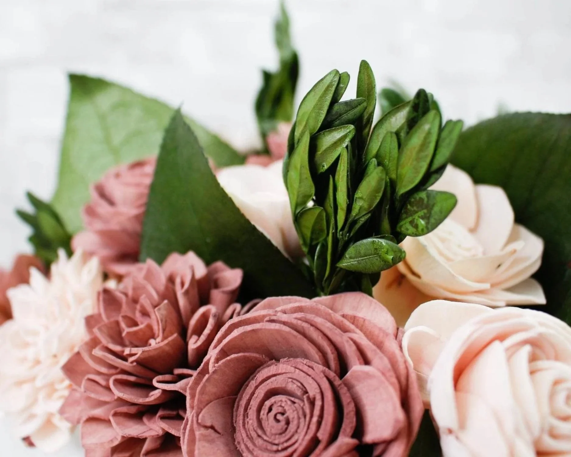 Raw Sola Wood Flowers - Centerpiece/Vase/Pot/Bouquet Fillers - -Boxwood Greenery