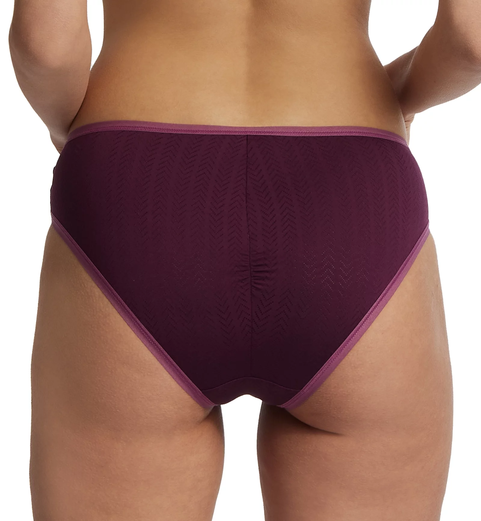 Hanky Panky MoveCalm Ruched Back Brief (2P2184),Medium,Dried Cherry/Damson Plum
