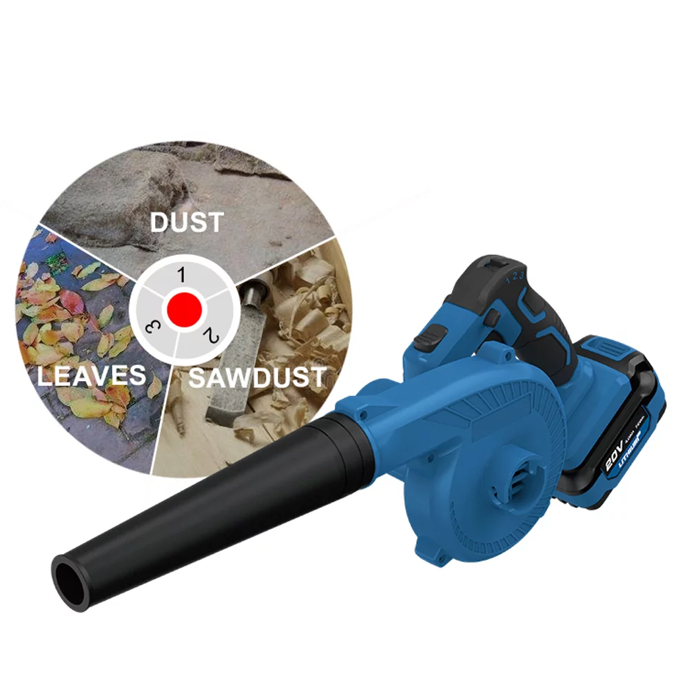 Geevorks Dust blower,Blower Kit 20 Jobsite 20 V 2.0 Battery Fast 2.0 Ah 3 Variable Speeds Kit 20 V Ah Battery Blower Blower Kit QISUO Blower HUIOP Fast r 3