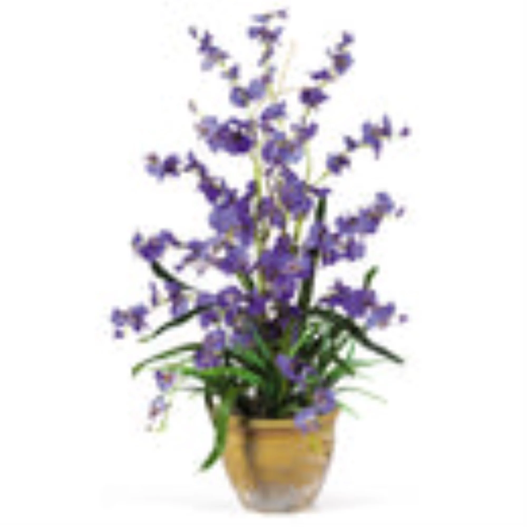 Nearly Natural  70 in. Areca Palm Artificial Tree with Planter & Stand, Black