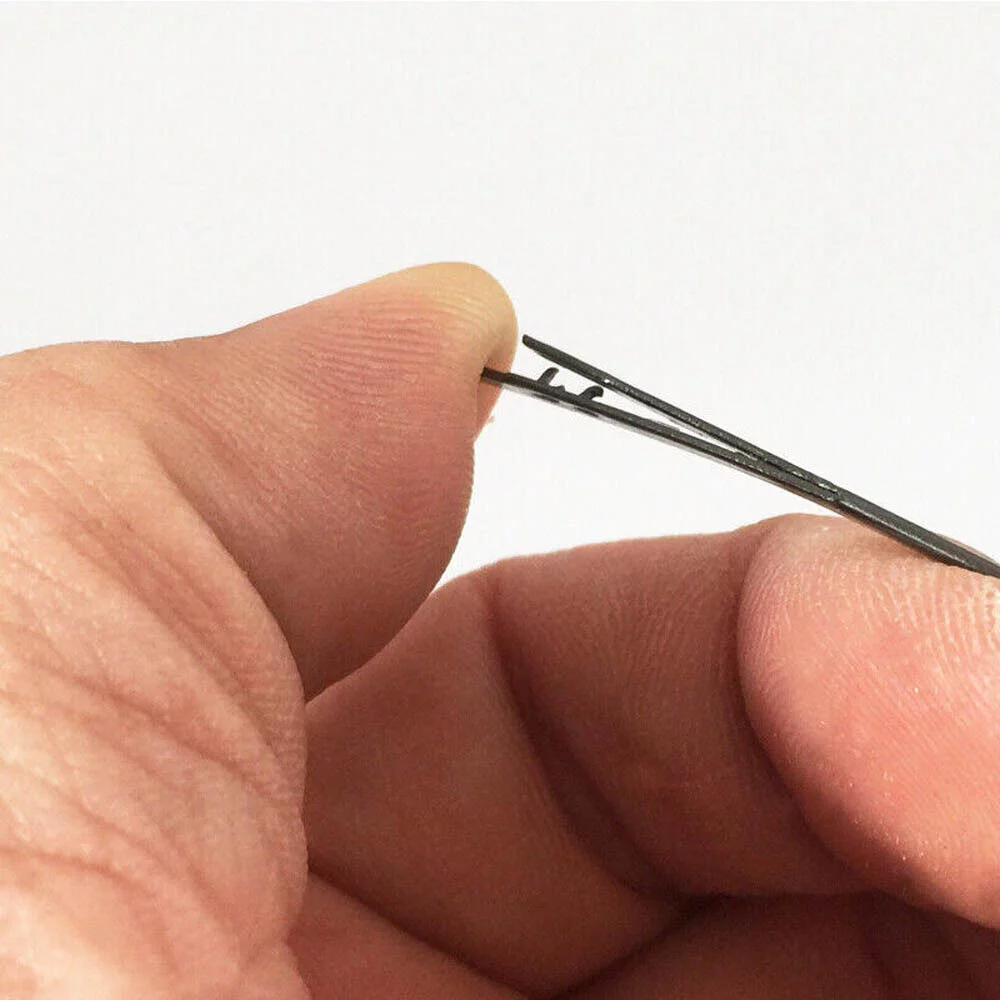 Leather 2-Prong Lacing Needle Rope Lace Needles Leather Sewing Craft Tools 4pcs