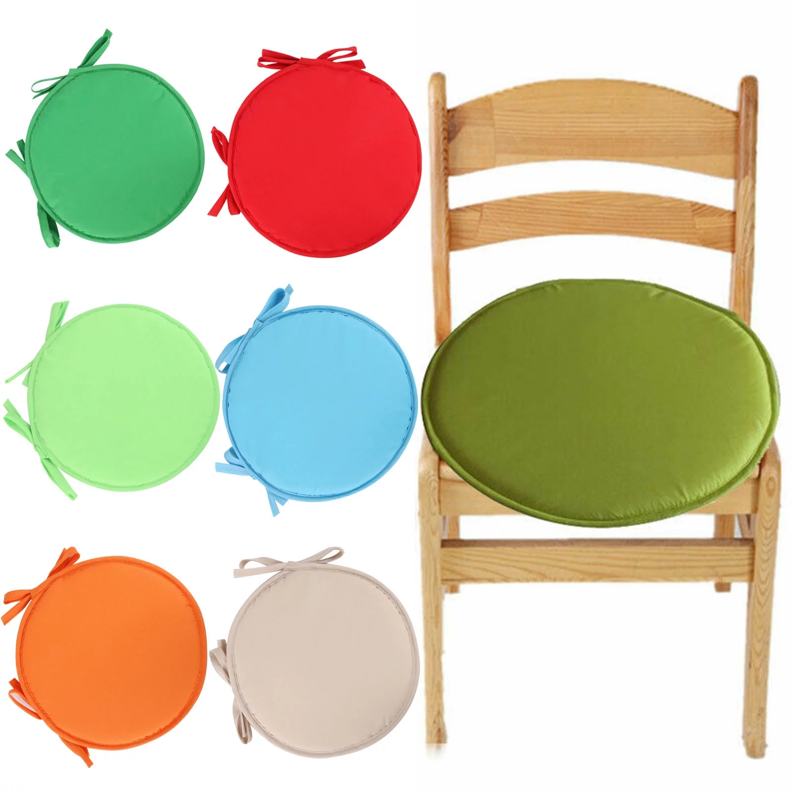 Mortilo A Set(6Pcs) Bistros Round Room Chair Stool Garden Cushion For Outdoor Dining Seat Pads Patio Kitchen，Dining & Bar