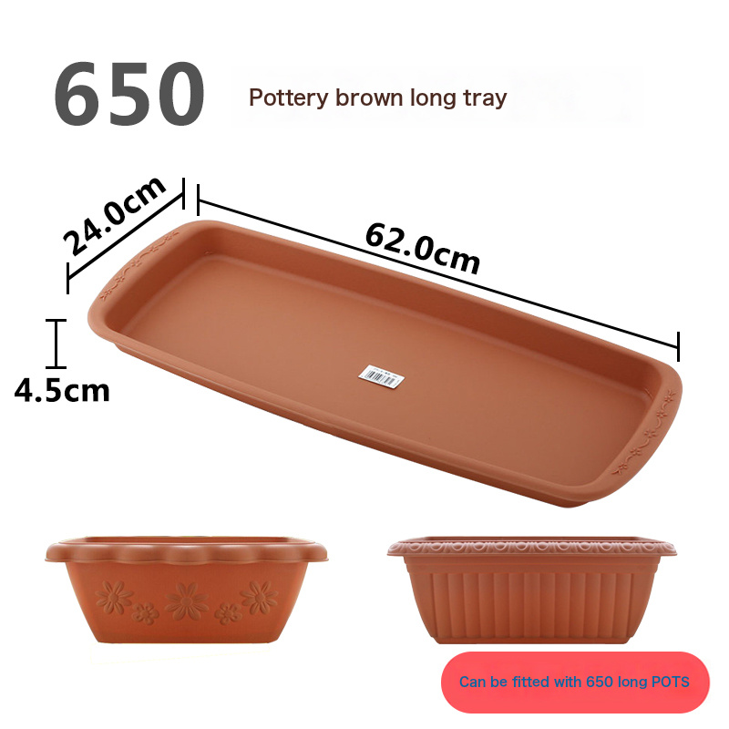 Elysee Pattern Flower Pot Bashing Courtyard Balcony Green Flower Pot Potted Plants Durable Beauty View Long Basin Long Pot Holder 550 Shallow Meters In Three Medium-Resin