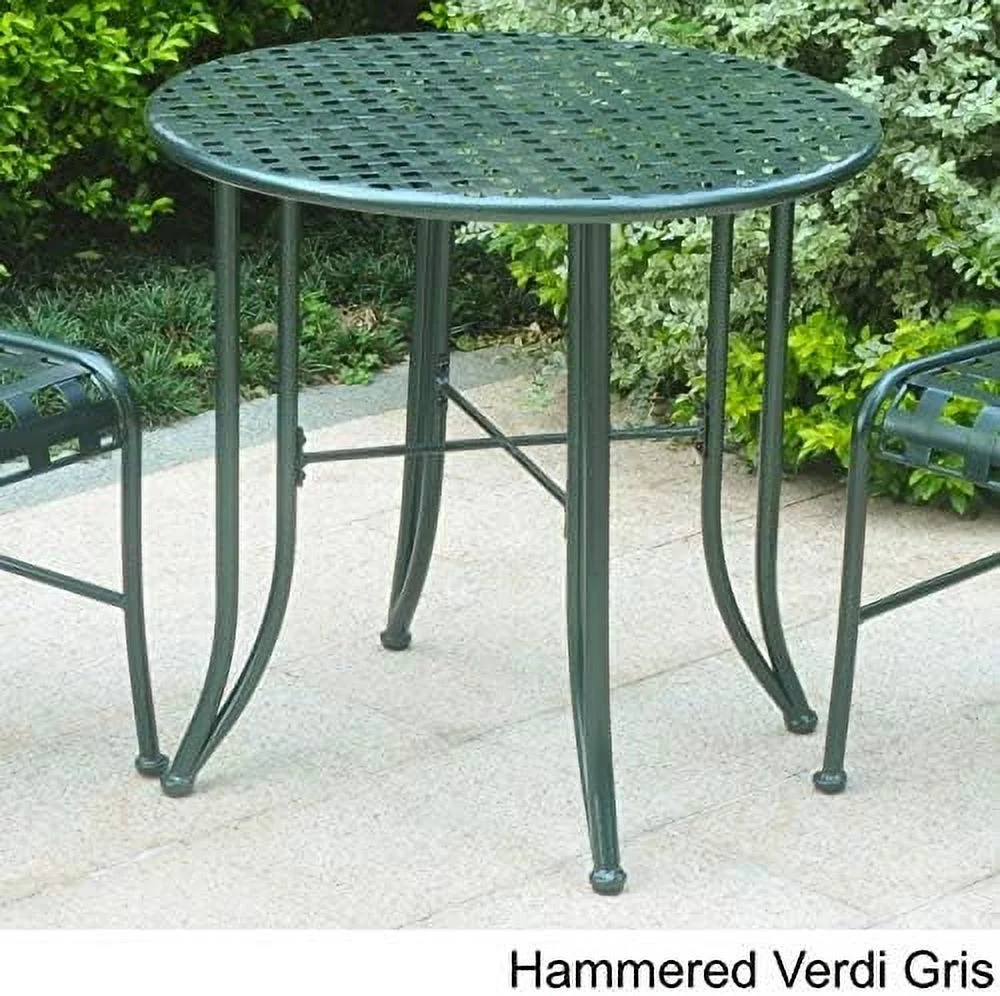 HBBOOMLIFE Mandalay 30-inch Iron Patio Bistro Table Bronze