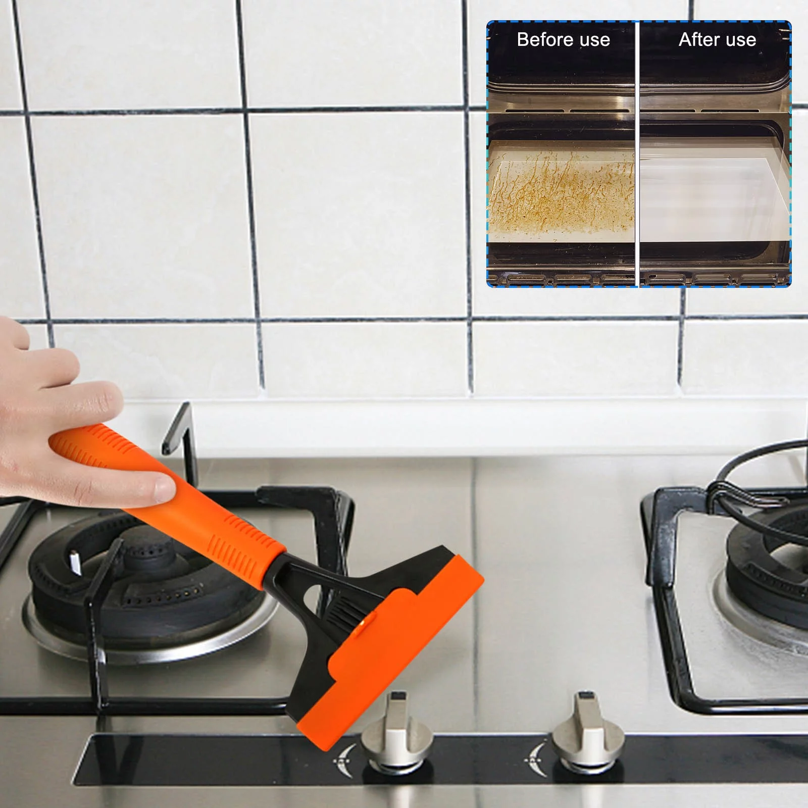 Clearance under $5 Shldybc Kitchen Cleaning Shovel Home Aluminum Alloy Cleaning Shovel, Beautiful Seam Construction, Ceramic Tile Glass Cleaning Oil Shovel