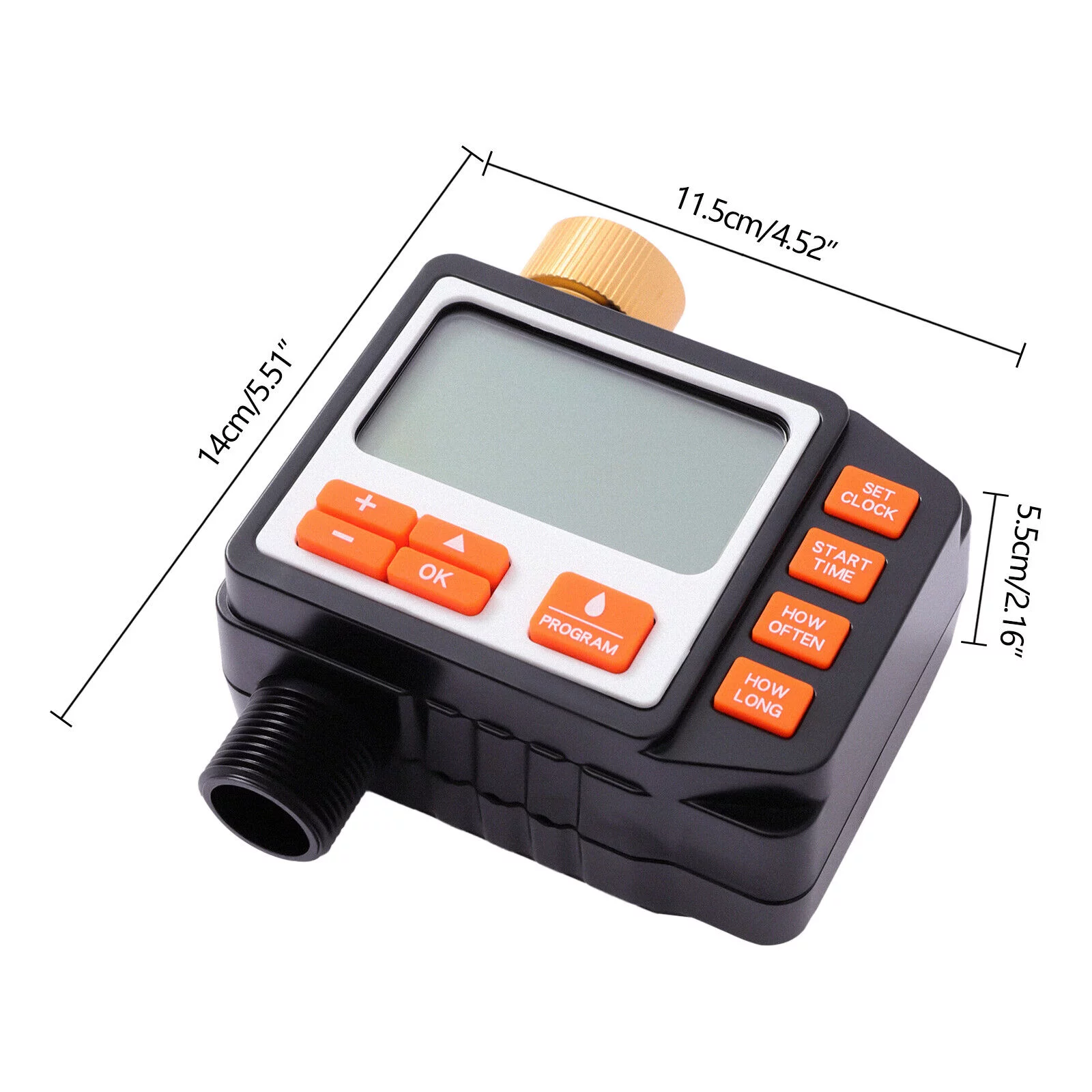 Miumaeov Water Timer 1-Outlet Programmable Hose Faucet Smart Timer Automatic Watering System Outdoor Controller Timer LCD Display for Irrigation