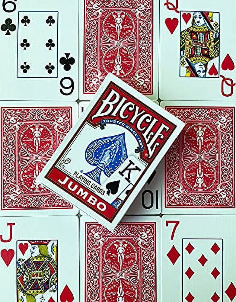 Bicycle Playing Cards, Jumbo Index, 12 Pack,Red & Blue