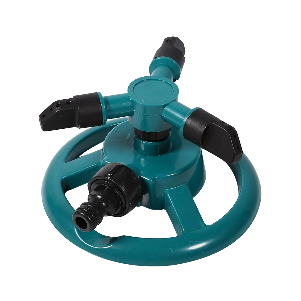 Eatbuy Rotating Water Sprinkler-360° Fully Circle Rotating Watering Sprinkler Irrigation System 3 Nozzle Pipe Hose for Garden