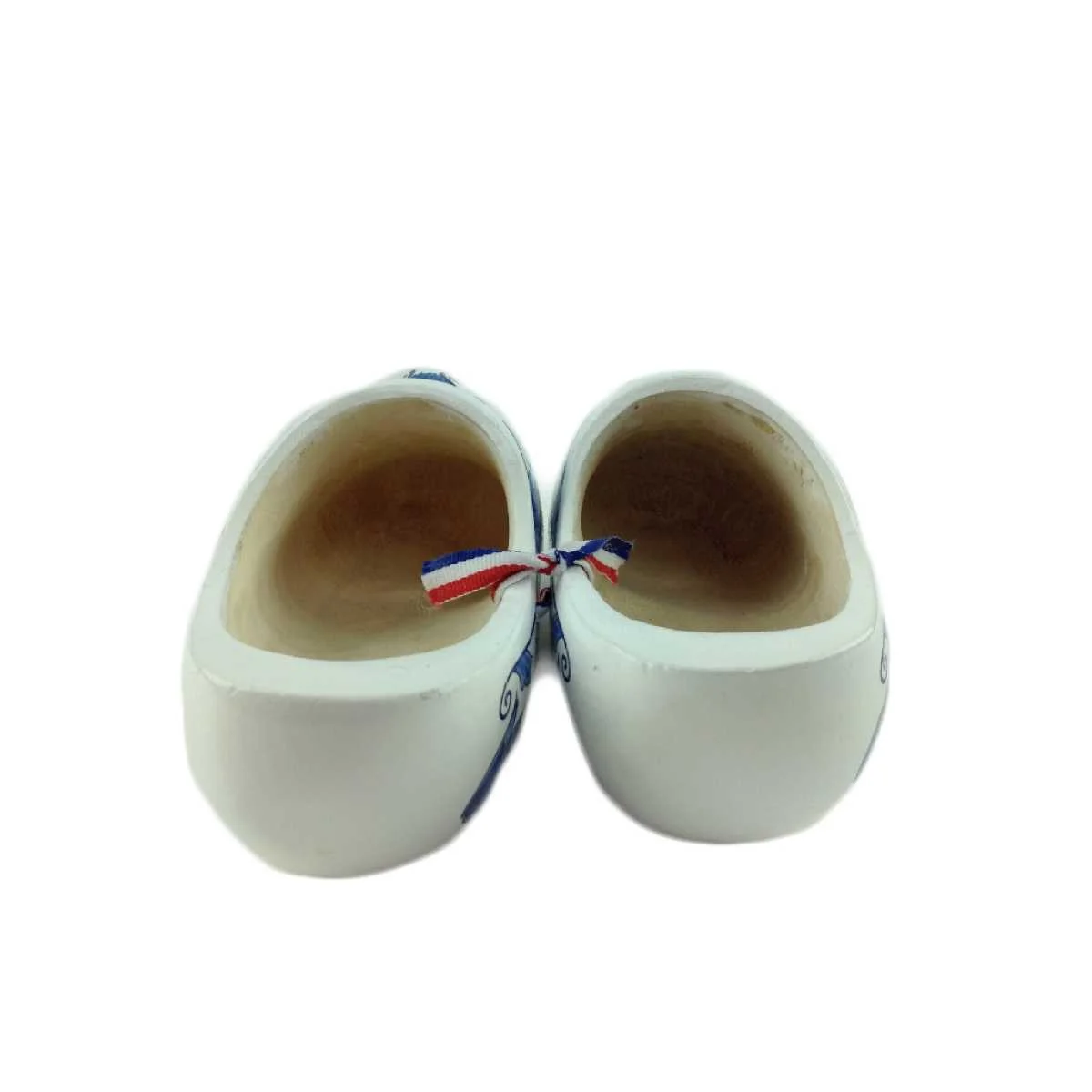 DUTC Oktoberfest Haus Dutch Carved Blue and White Wooden Doll Shoes Decorative Clogs for Home Decor Gift