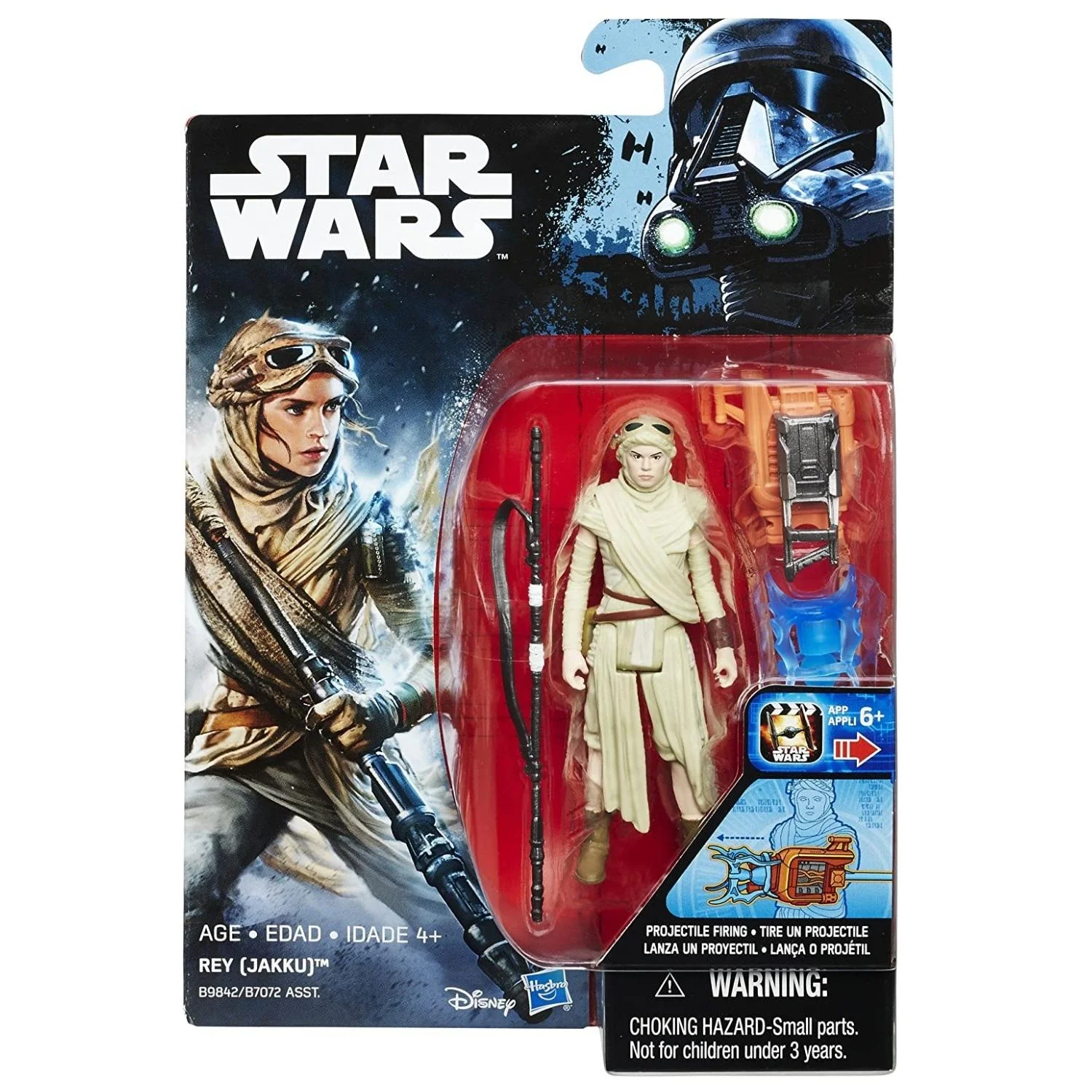 Star Wars Universe Rey Action Figure Toy for Kids Ages 4 and Up & CUSTOM Storage Carrier