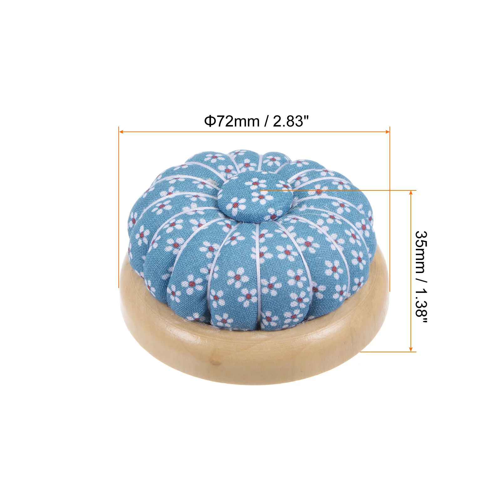 Uxcell Magnetic Pin Cushions Wooden Base Sewing Needle Holder, Blue White Red