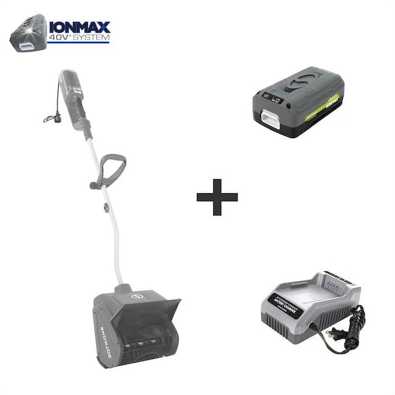 Restored Premium Snow Joe ION13SS-LTE-HYB-GRY-RM 40-Volt IONMAX Electric Cordless Snow Shovel Kit (Refurbished)