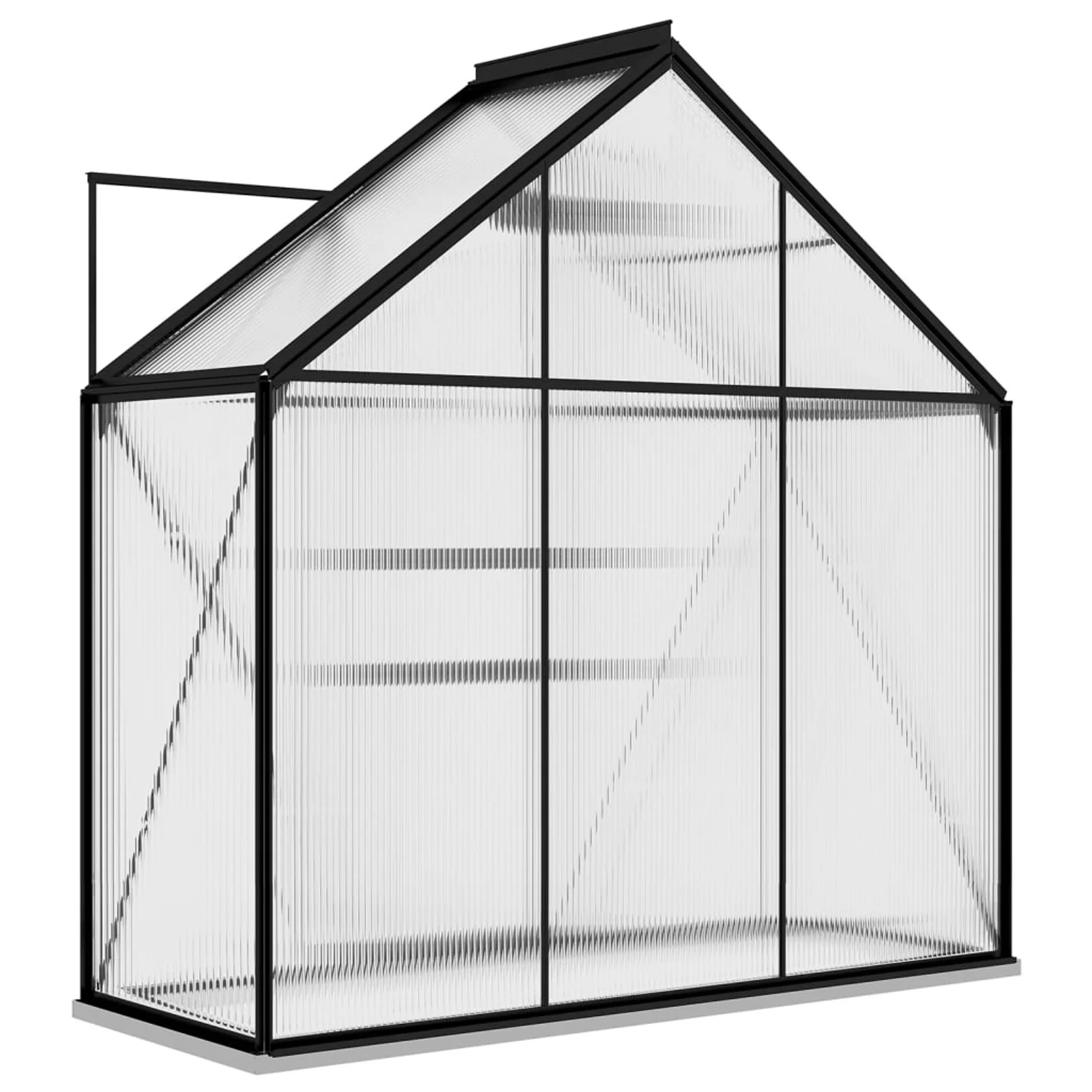 Walmeck Greenhouse Anthracite Aluminum 14.3 ft²