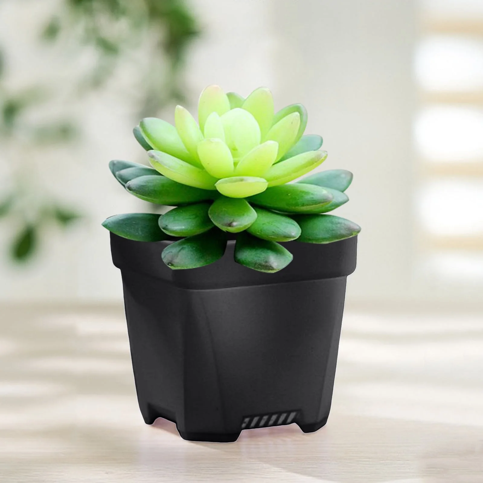 Indoor Flower with Saucer Large Succulent Thickened Pot Sowing Seedling Basin Resin Square Basin Gifts For Birthday Party