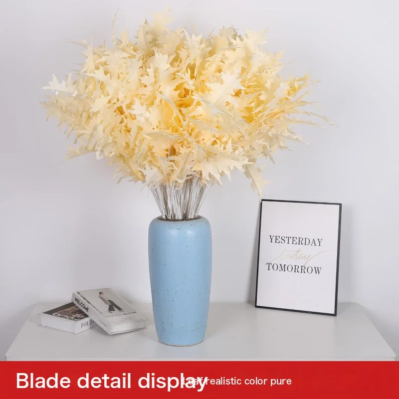 Simulated oak tree wedding decoration wedding road guide fake flower bouquet artificial flower ceiling flower material plastic sawtooth leaves