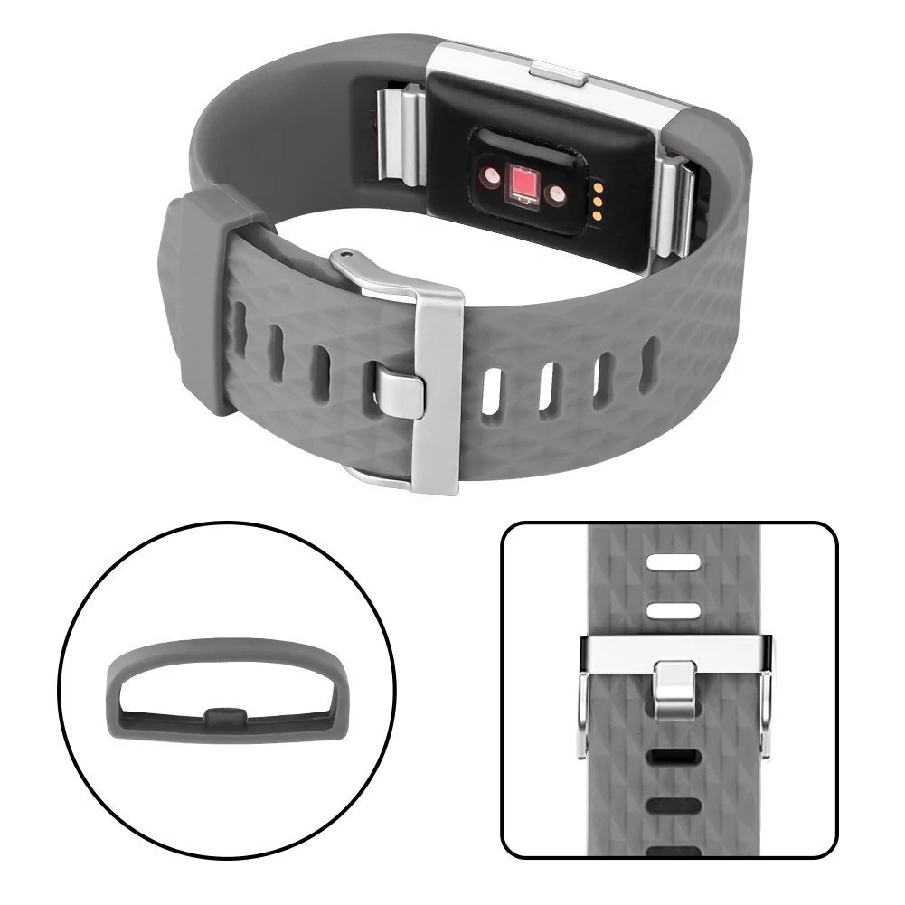 Fitbit Charge 2 Bands Band Replacement Small Large Silicone Special Gray, Small