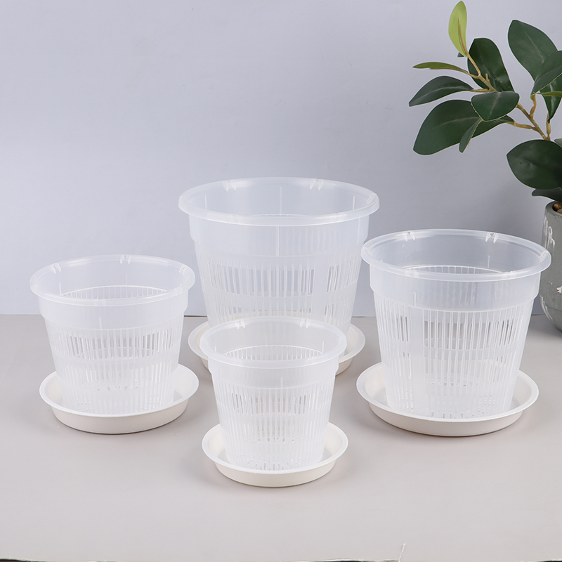 Mesh Pot Root Control Transparent Flowerpot For Orchid Flower Breathable Growth Container Drainage Hole Orchid Pot