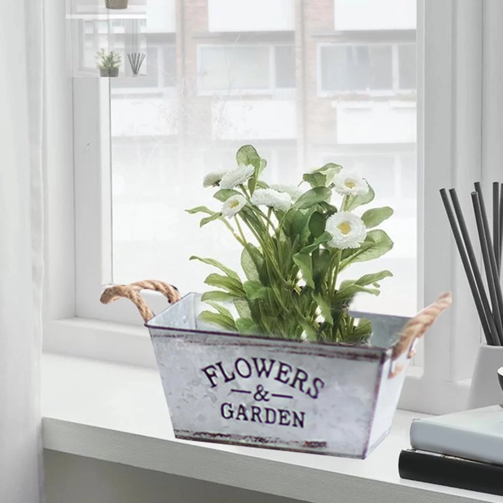 Iron Planter Pot Flower Pots Plant Planter Rustic S