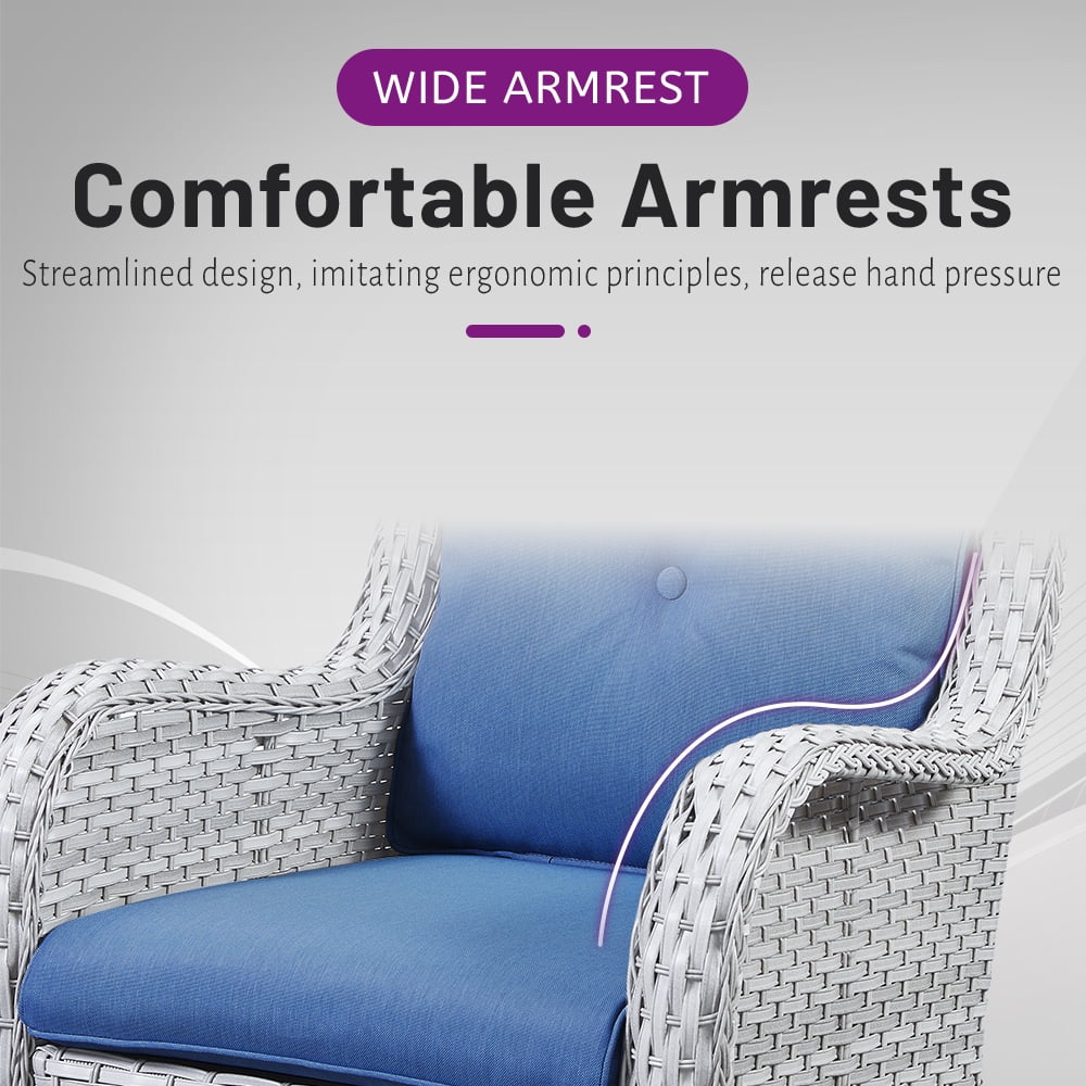 POCASSY Wicker Patio Chairs with Cushions