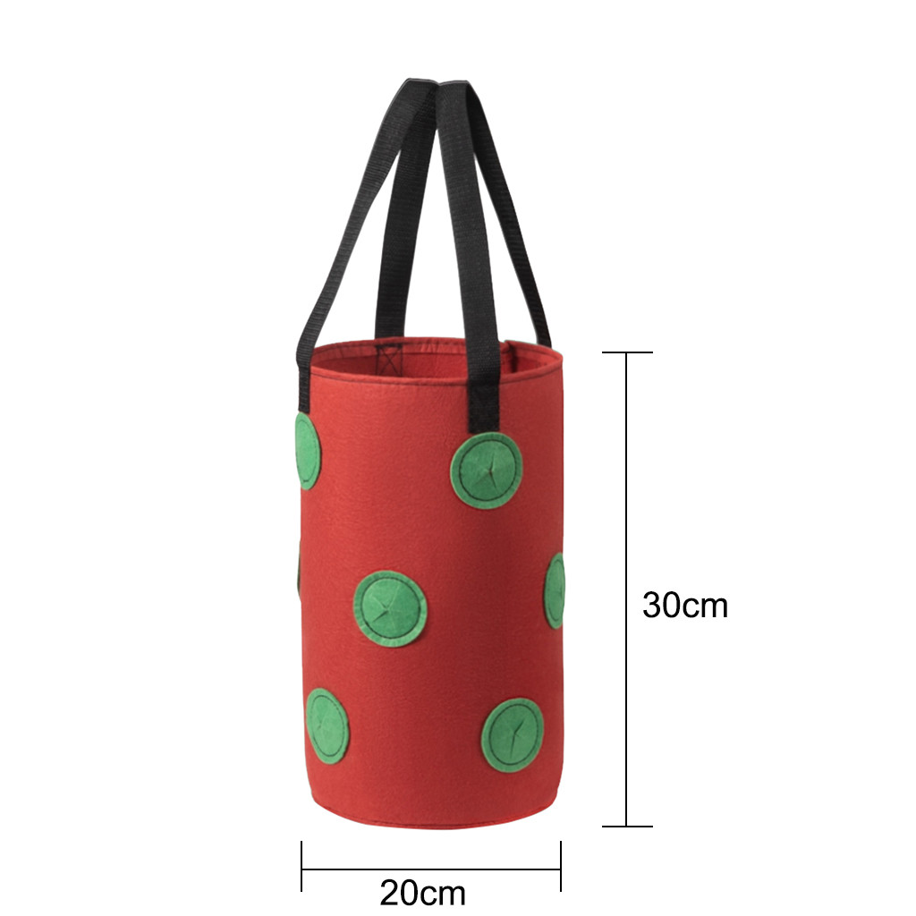 ZiSUGP Hanging Strawberry Planting FeltCloth Planting Container Bag Thicken Garden Pot Air Garden Pods