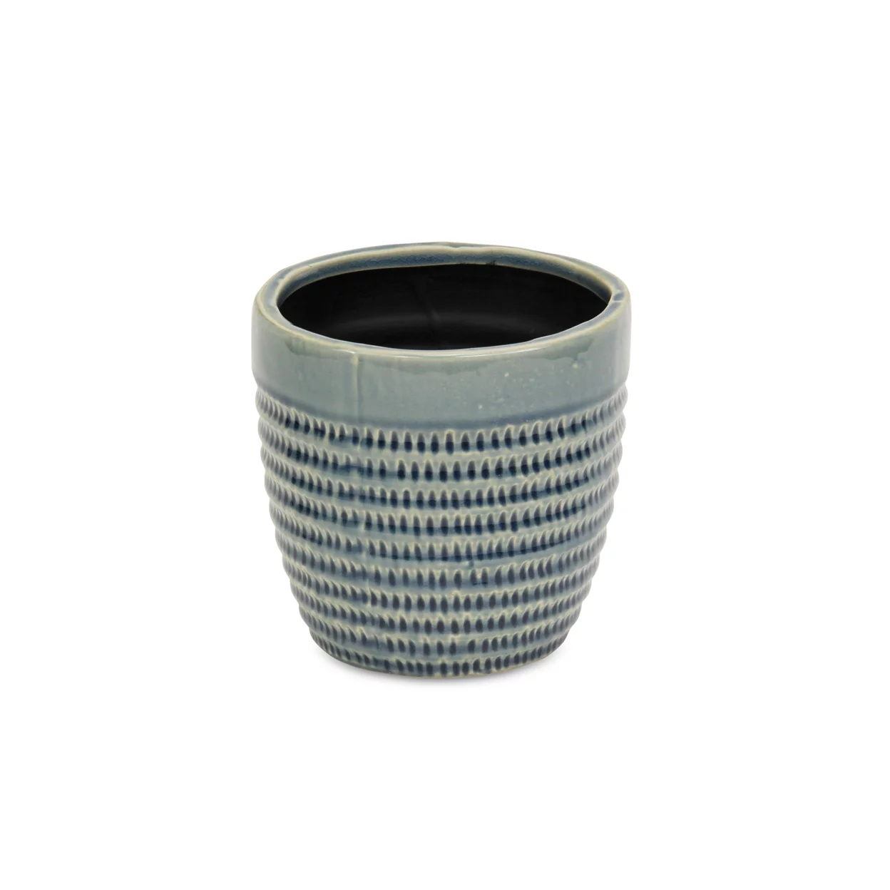 Modern Home Office Idola Tapered Blue Ceramic Pot - Large