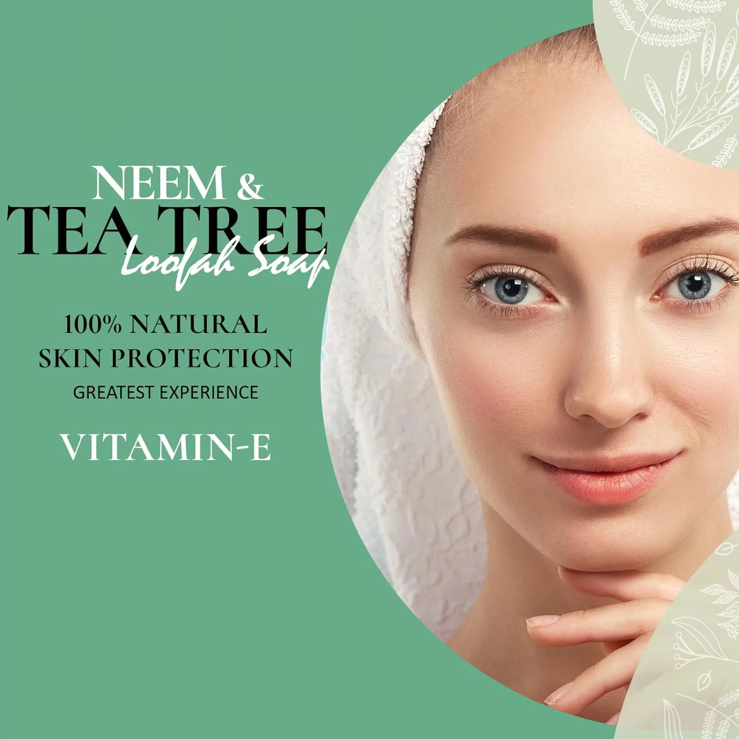 Natural Handmade Neem & Tea Tree Loofah Soap Exfoliating, and Moisturizing with and Essential Oils for Sensitive Skin…