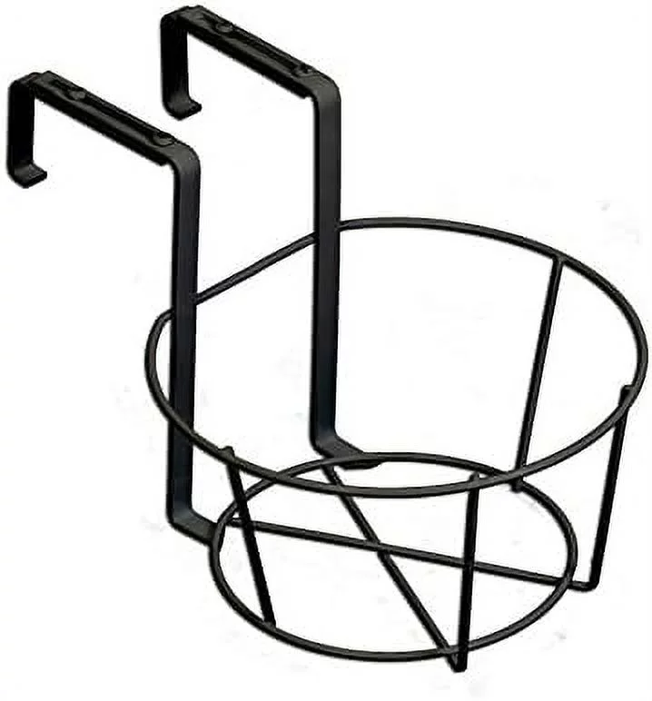 89049 Ring Over The Deck Adjustable Flower Holder, Black, 8-Inch