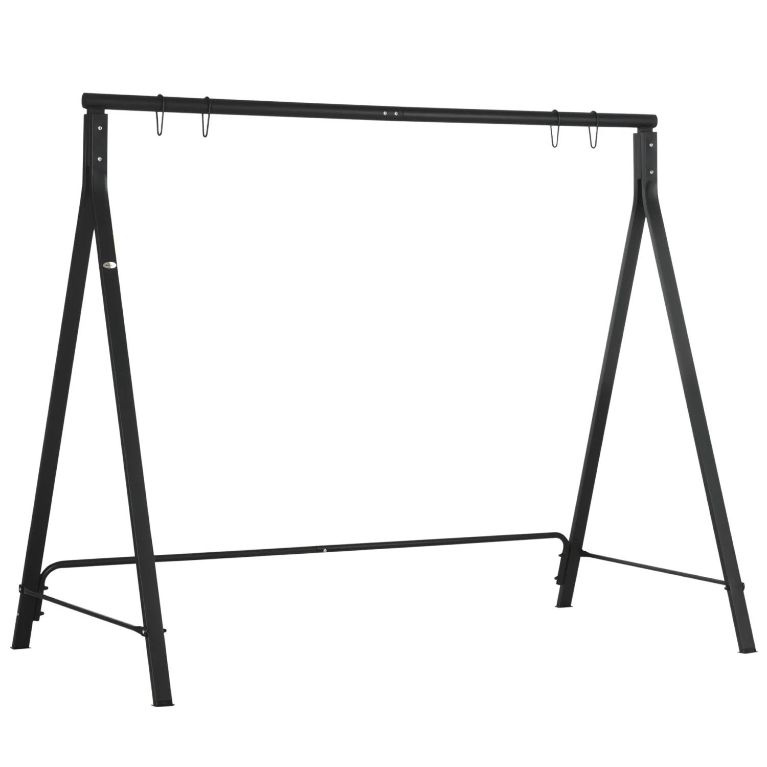 LEIYEHOOM Metal Porch  Stand  Heavy Duty  Frame  Hanging Chair Stand Only  528 LBS Weight Capacity  for Backyard  Patio  Lawn  Playground  Black