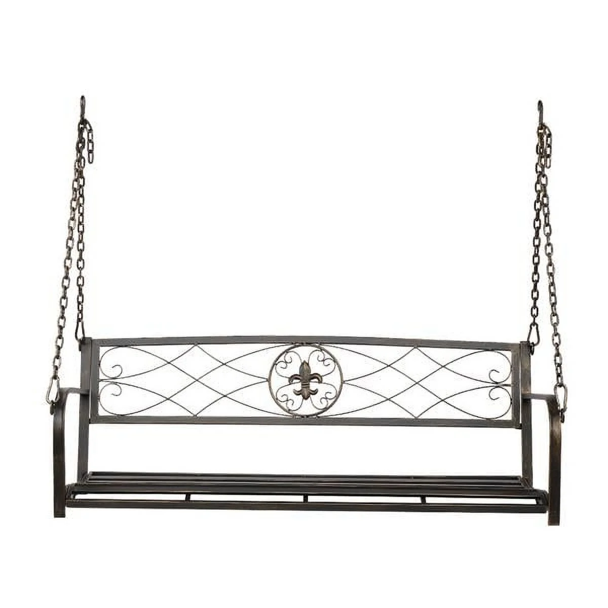 Flat Tube Double Swing Chair Back Thin Line Bronze Brush Color（No include swing frame）