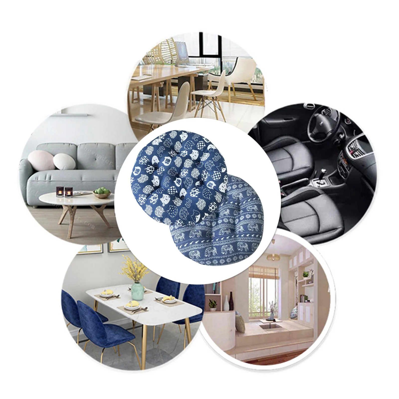 HALJEN Egg Chair Cushion Outdoor Cover Thickened Cushion Painted Matted Chair Cushion Matted Chair Cushion Thickened Cushion Cushion