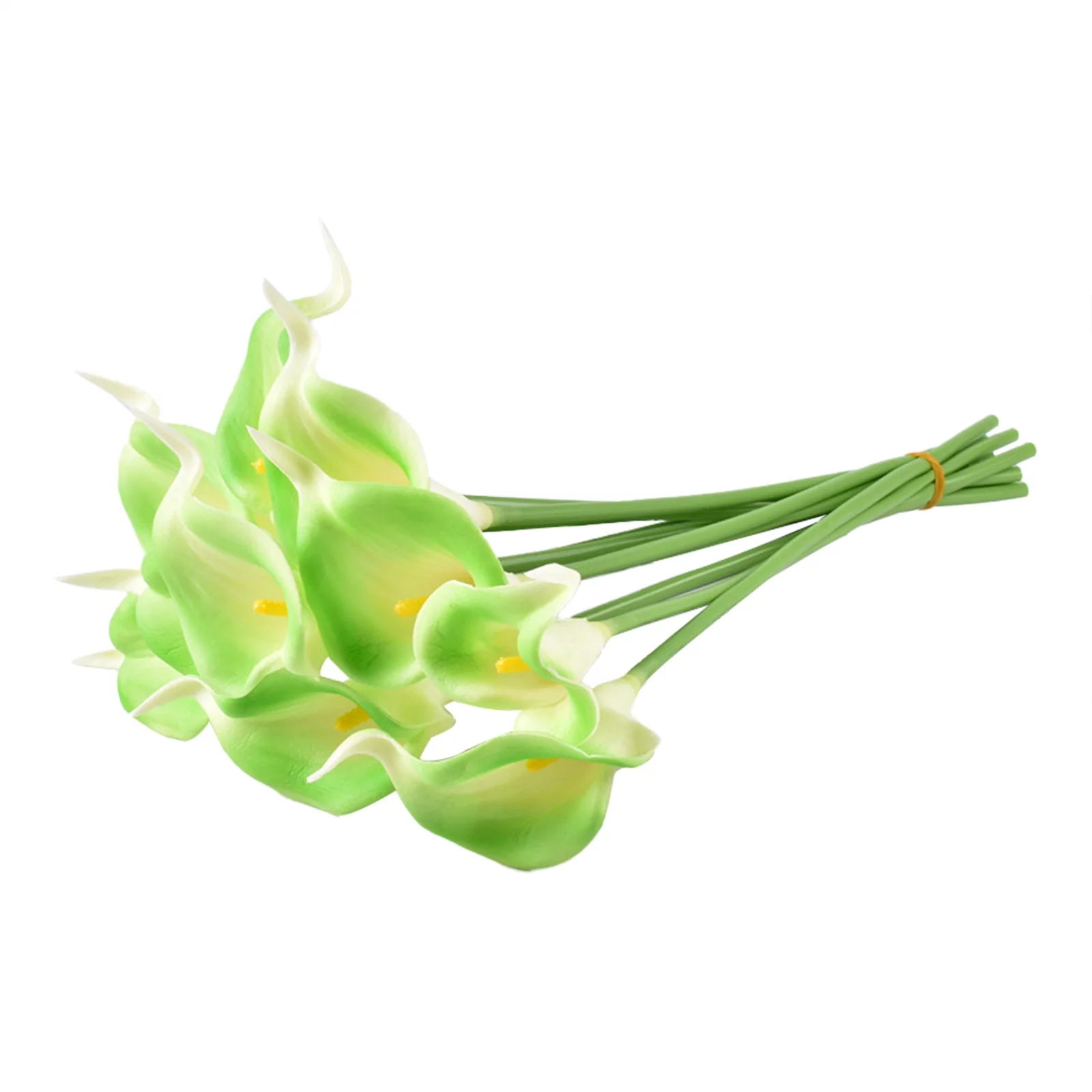 Scceatti Artificial Flowers for Outdoors 10Pcs Fake Calla Lily Silk Flowers Mini PU Calla Lily Flower Simulation Flower Home Decoration Photography Props for Garden Patio Front Porch Home Decor