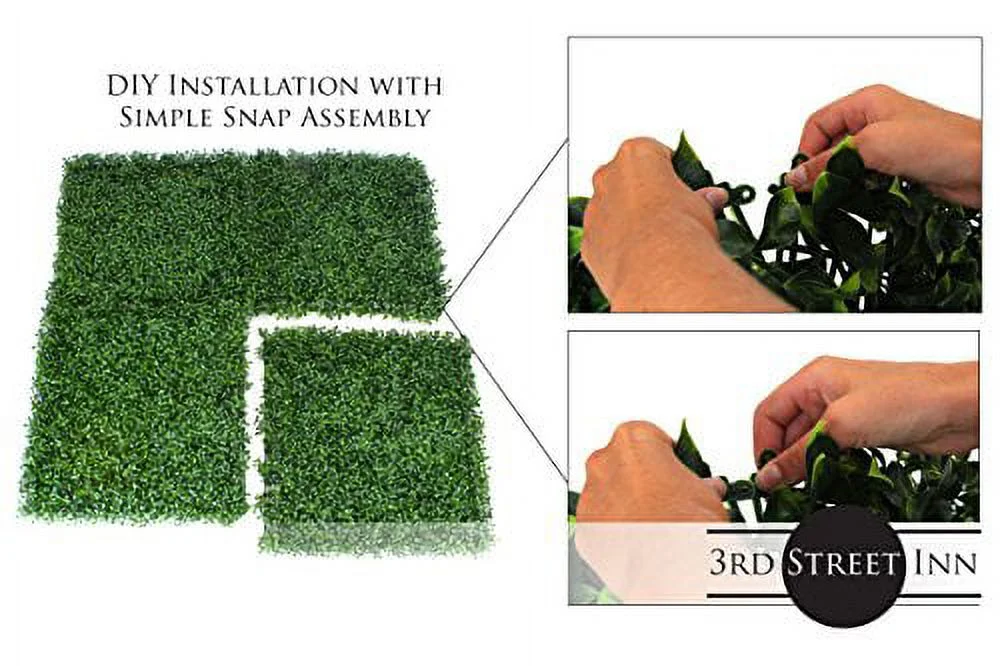 3rd Street Inn Artificial Plant Greenery Panel (4, Boxwood)