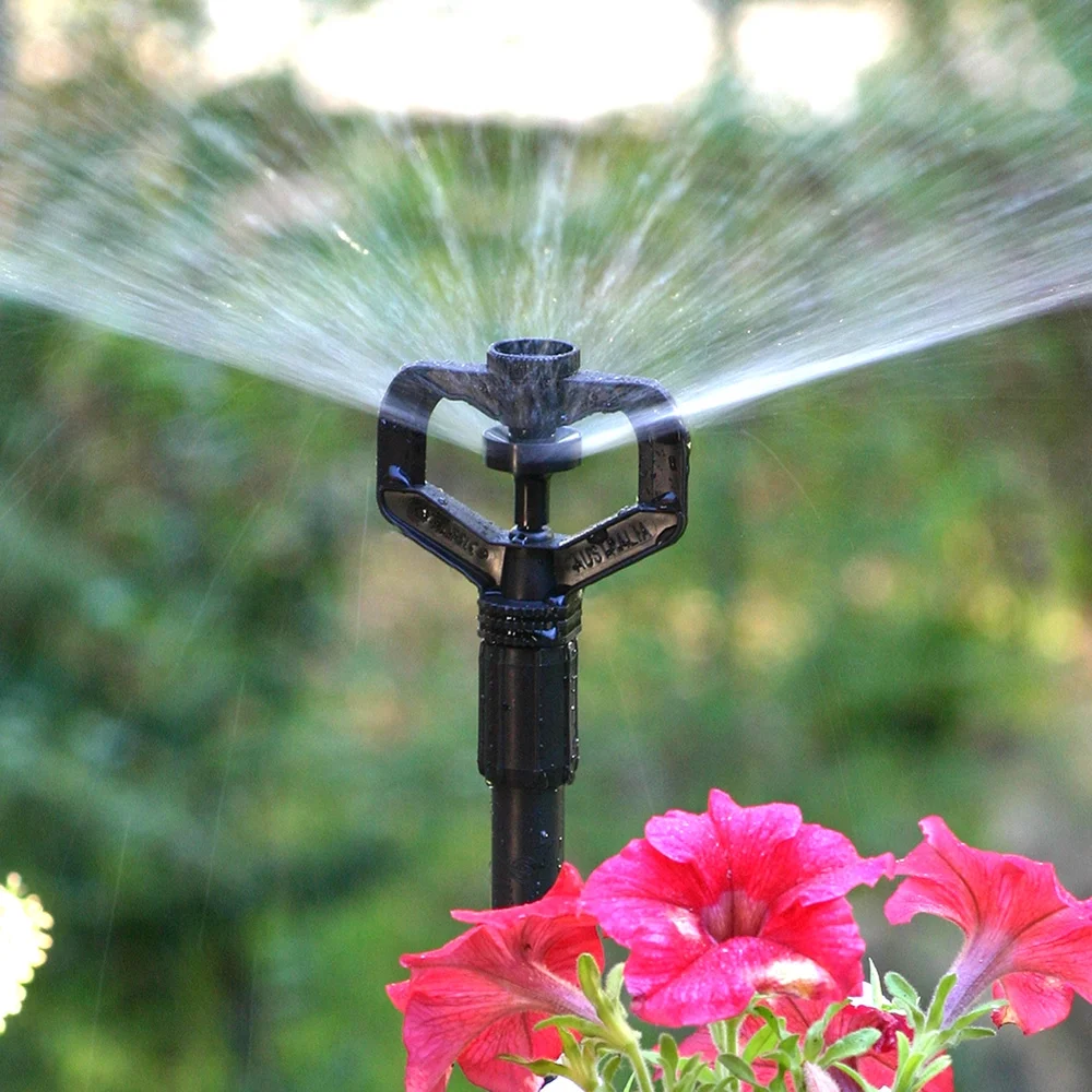 Thrifco 9421420 Rotor Max Midi Sprinklers 1/2 inch Red 20 PSI 1.5 GPM 39' Diameter - 3/PK