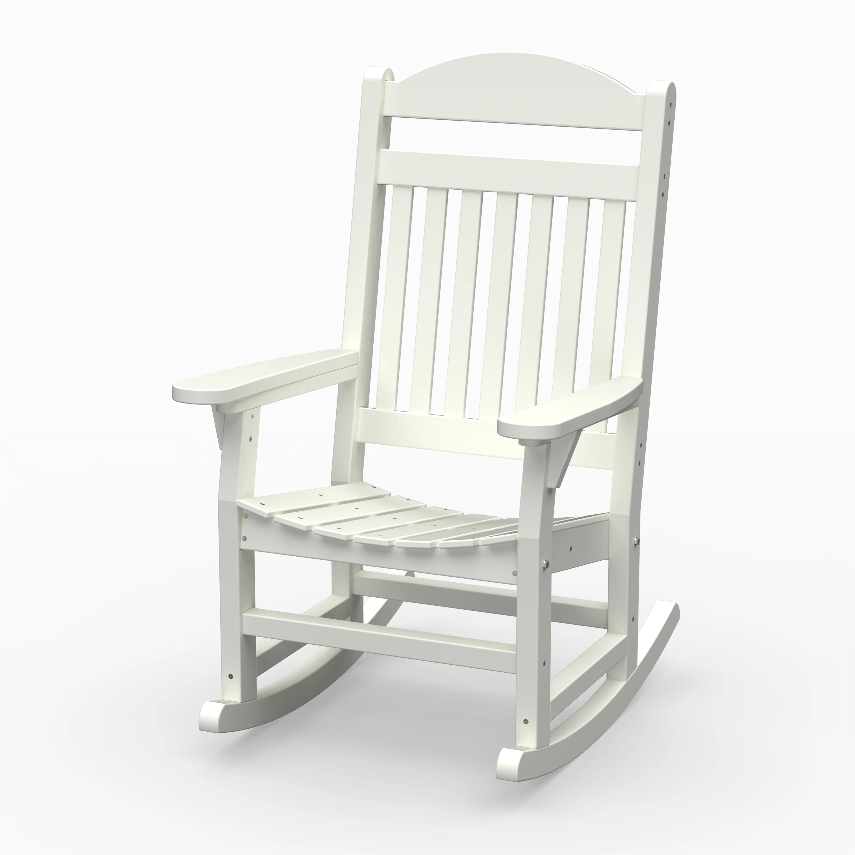 Wildridge Heritage Traditional Rocking Chair, White, Outdoor Weather Resistant Poly Patio Furniture