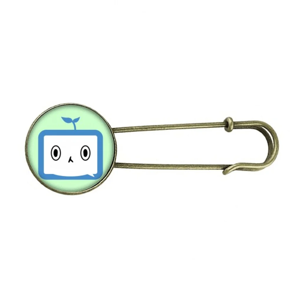 Saplings Lovely Small TV Face Original Retro Metal Brooch Pin Clip Jewelry