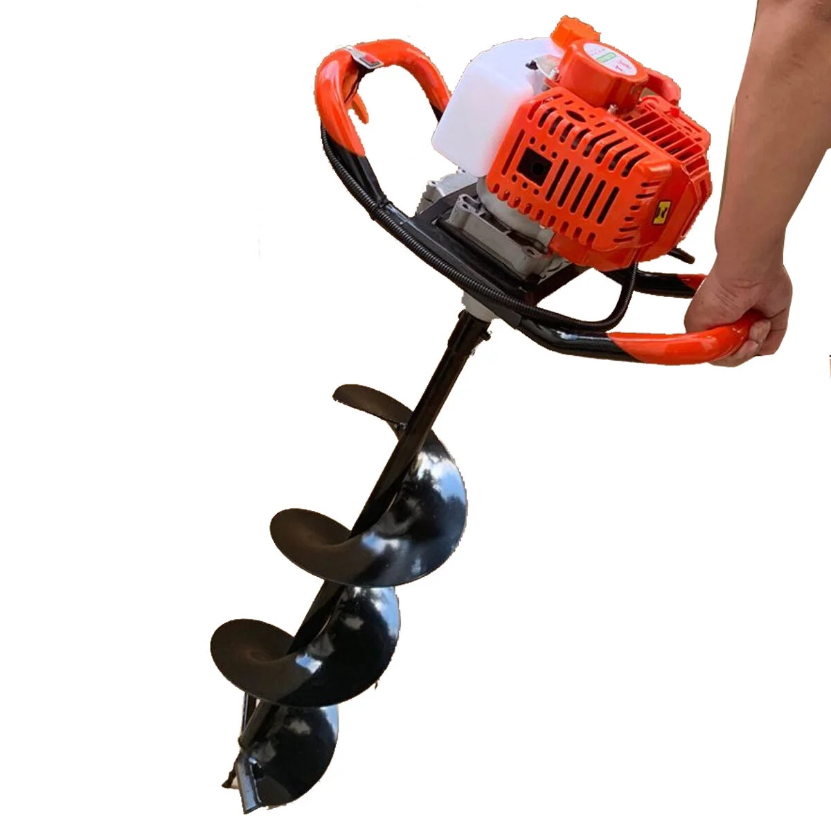 ECUTEE Gas Powered Fence Post Hole Digger 52cc Earth Auger Digger with 8