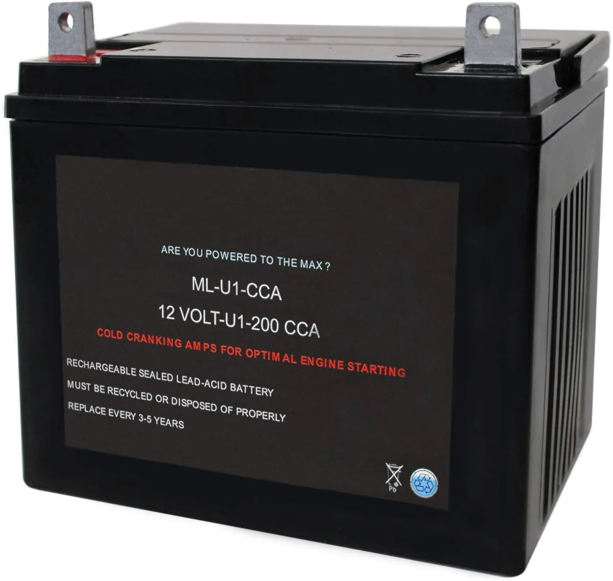 ML-U1 12V 200CCA Battery for Cub Cadet Sit Down Under Seat Mowers