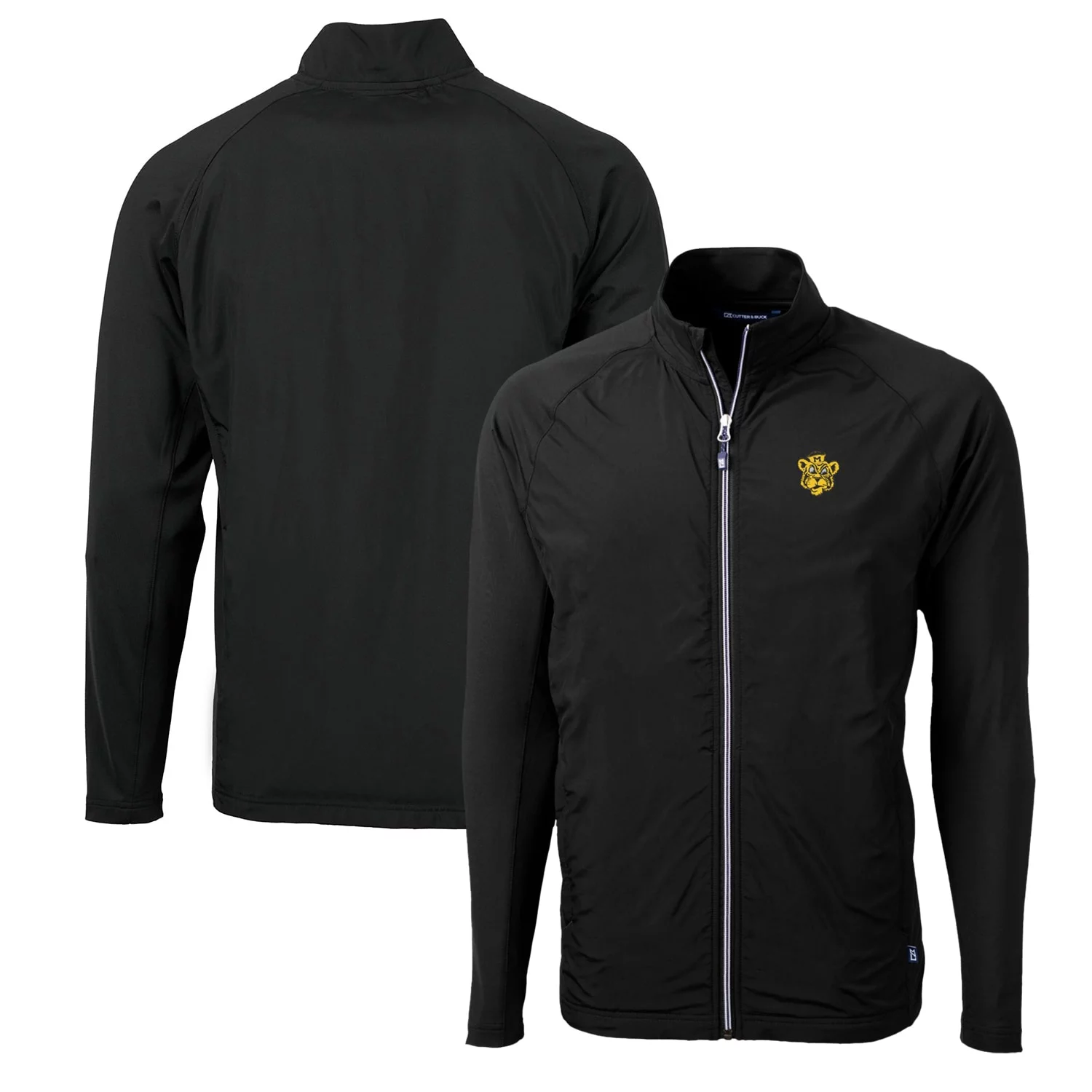 Men's Cutter & Buck Black Missouri Tigers Adapt Eco Knit Hybrid Recycled Full-Zip Jacket