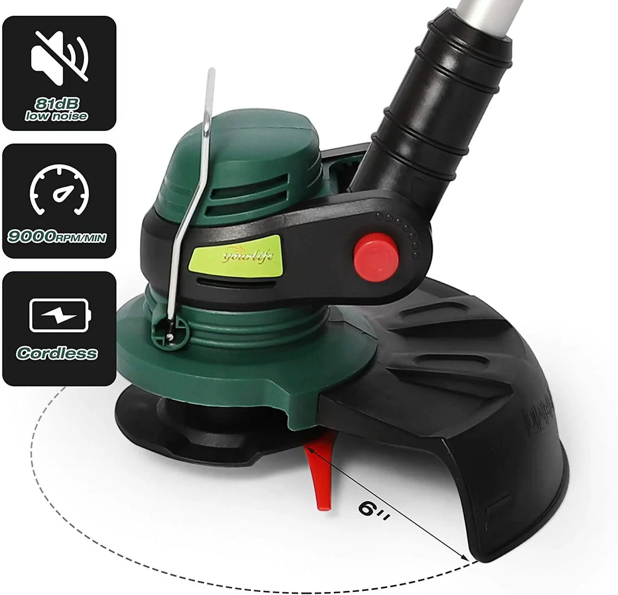 Bosonshop Cordless Trimmer/Edger - 6.2 - Trim with precision and ease!