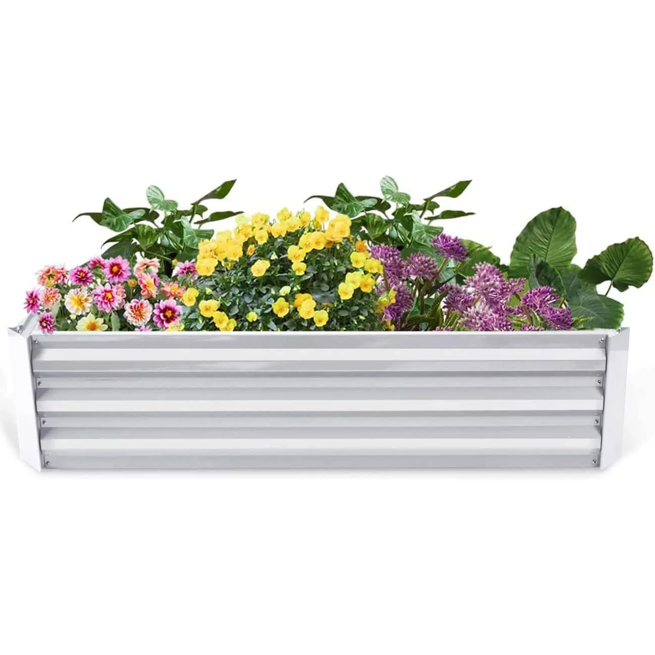 Agfabric silver Planting Bed Raised Garden Bed Metal Garden Beds 2ftx4ft 2ftx4ft