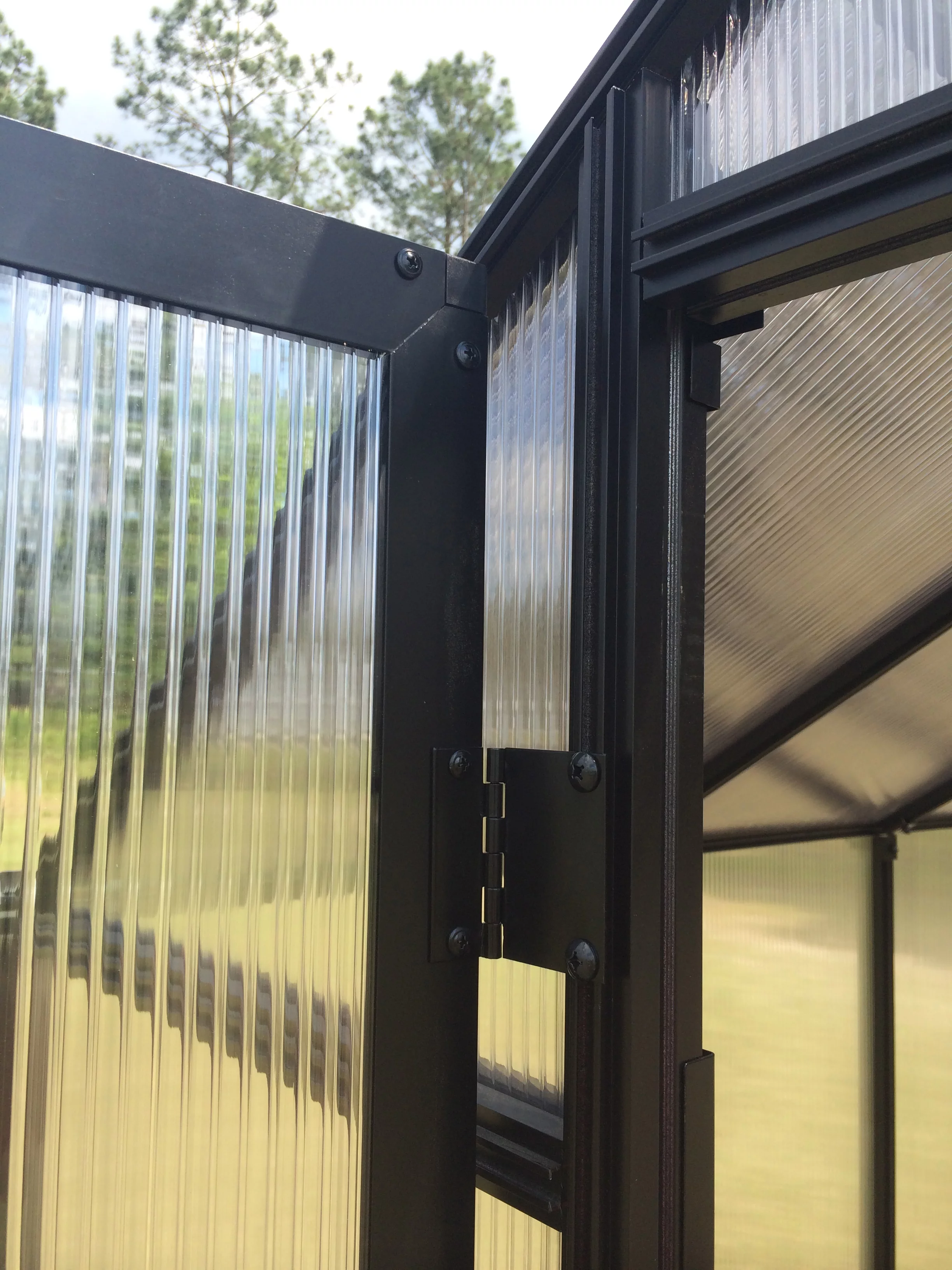 Monticello 8FT x 24FT Black Greenhouse