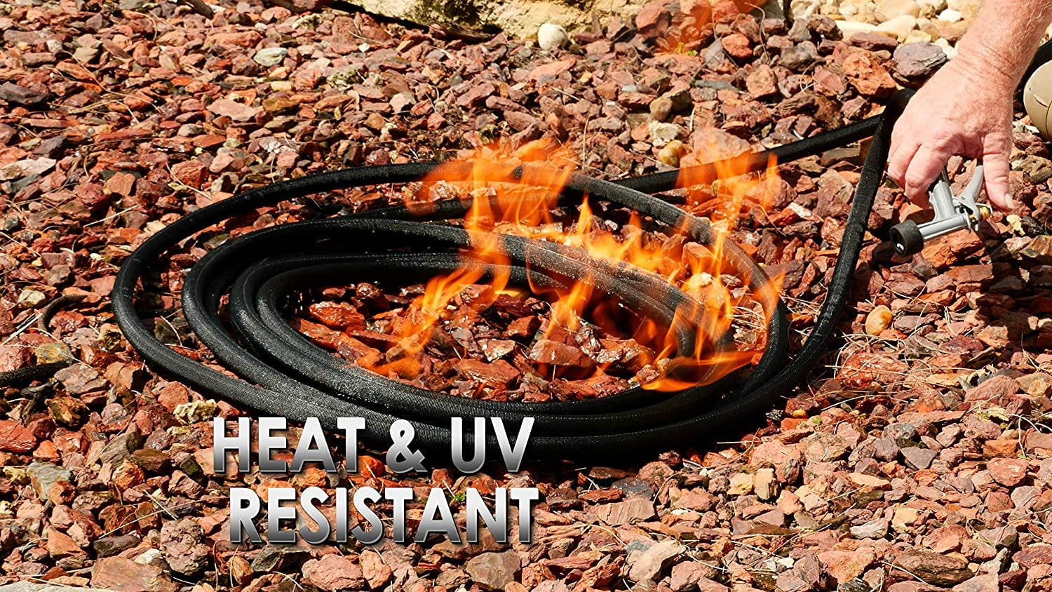 Bionic Force Garden Hose  Flexible, Lightweight Heavy-Duty Garden Hose made of High Performance MXZ-7 Fiber with Crush Resistant Aluminum Fittings - 5/8 in. Dia. x 100 ft., As Seen on TV