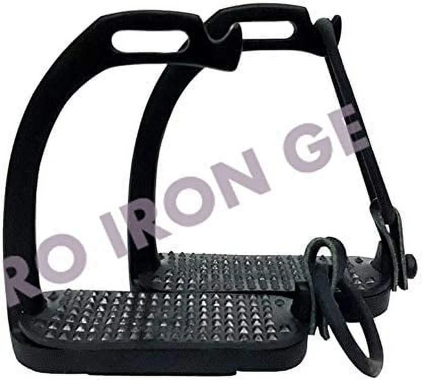 4.75’’, 5’’ Peacock Horse Stirrups Black Equestrian Safety Iron Fillis Stirrups for Adult/Children