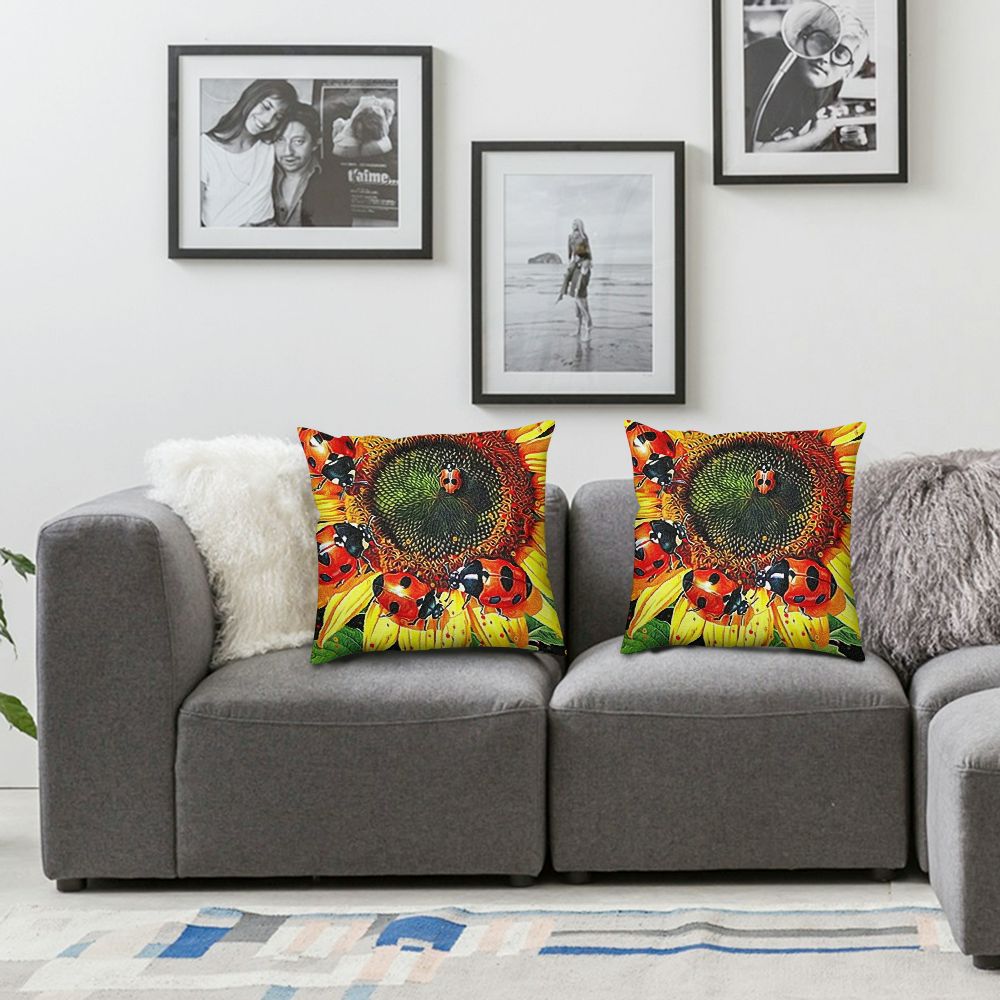 cffrgdeyh Cute Cushion Cover Yellow Throw Pillow Cover for Outdoors Chair Office Black White Geometric Grid Cushion Case for Bedroom Car Party Couch, 22x22in