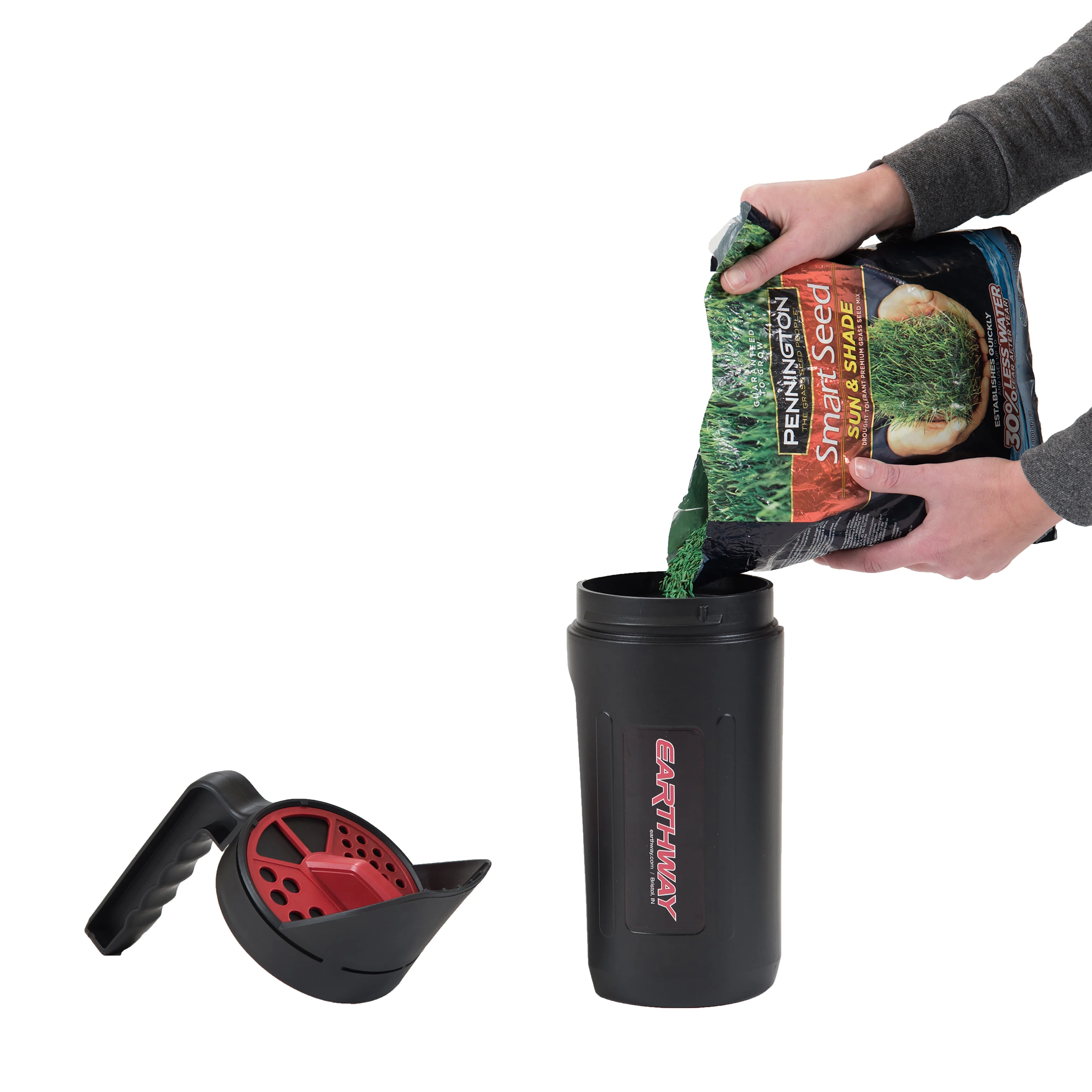 Portable Hand Spreader for Grass Seed/Fertilizer/Ice Melt EarthWay Earth Shaker 4lb