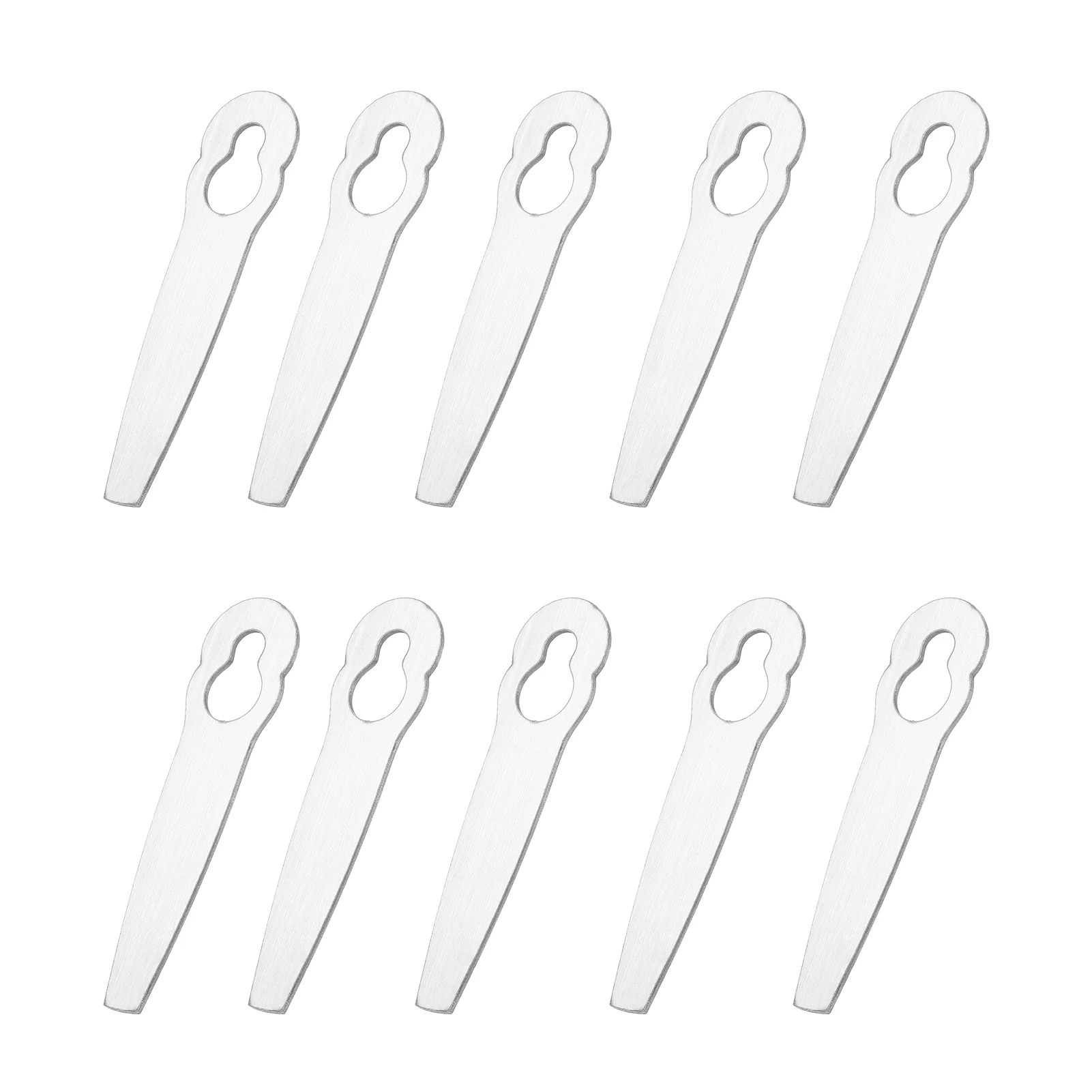 Andoer 10Pcs Machine Trimming Replacement Stainless Steel Trimmer Grass Mowing Garden Lawn Mower Accessories for Lawn Mower