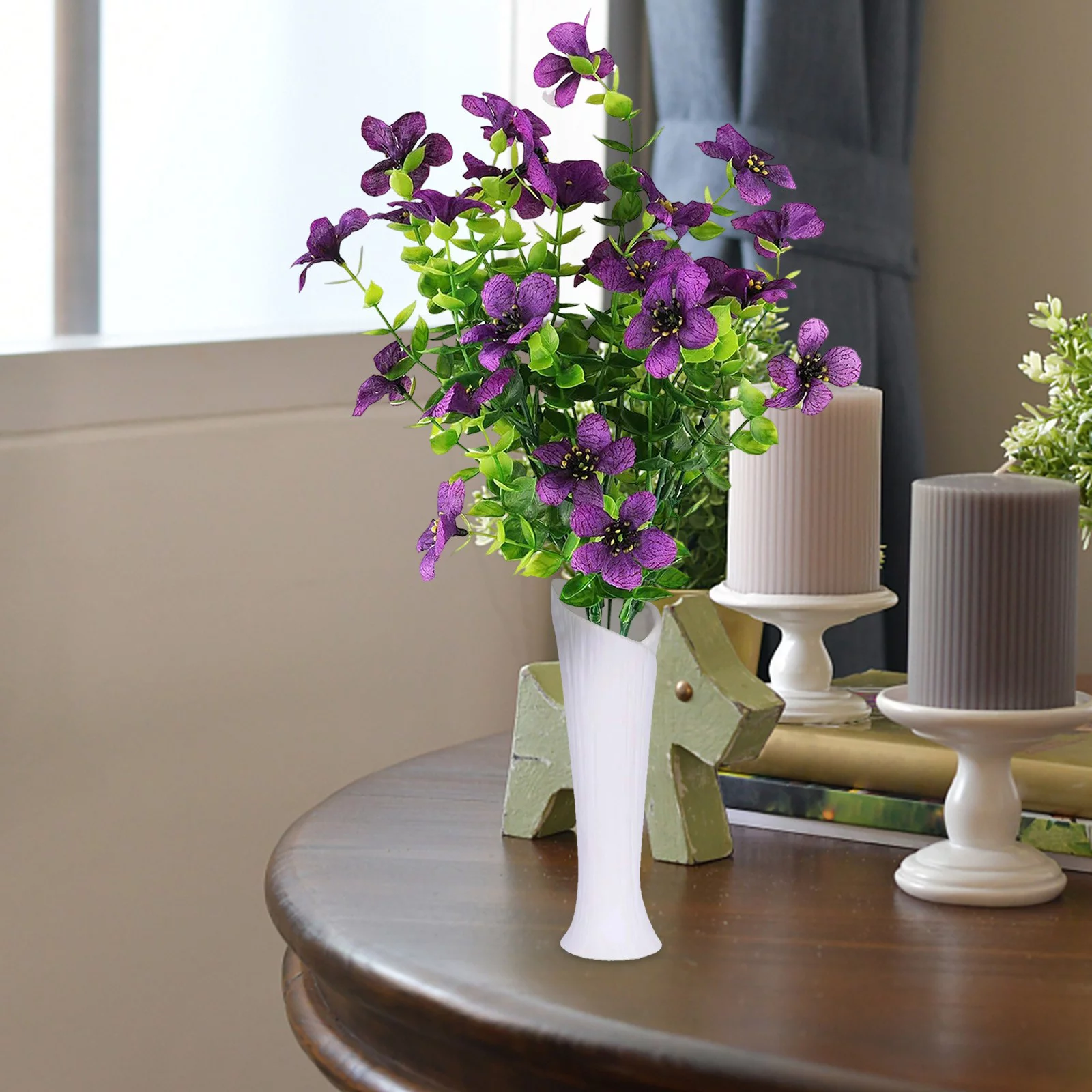 FHKOEGHS Roses Garland 18 Bundles Artificial Flowers Outdoor Flowers Garden Window Box Porch Home Decor