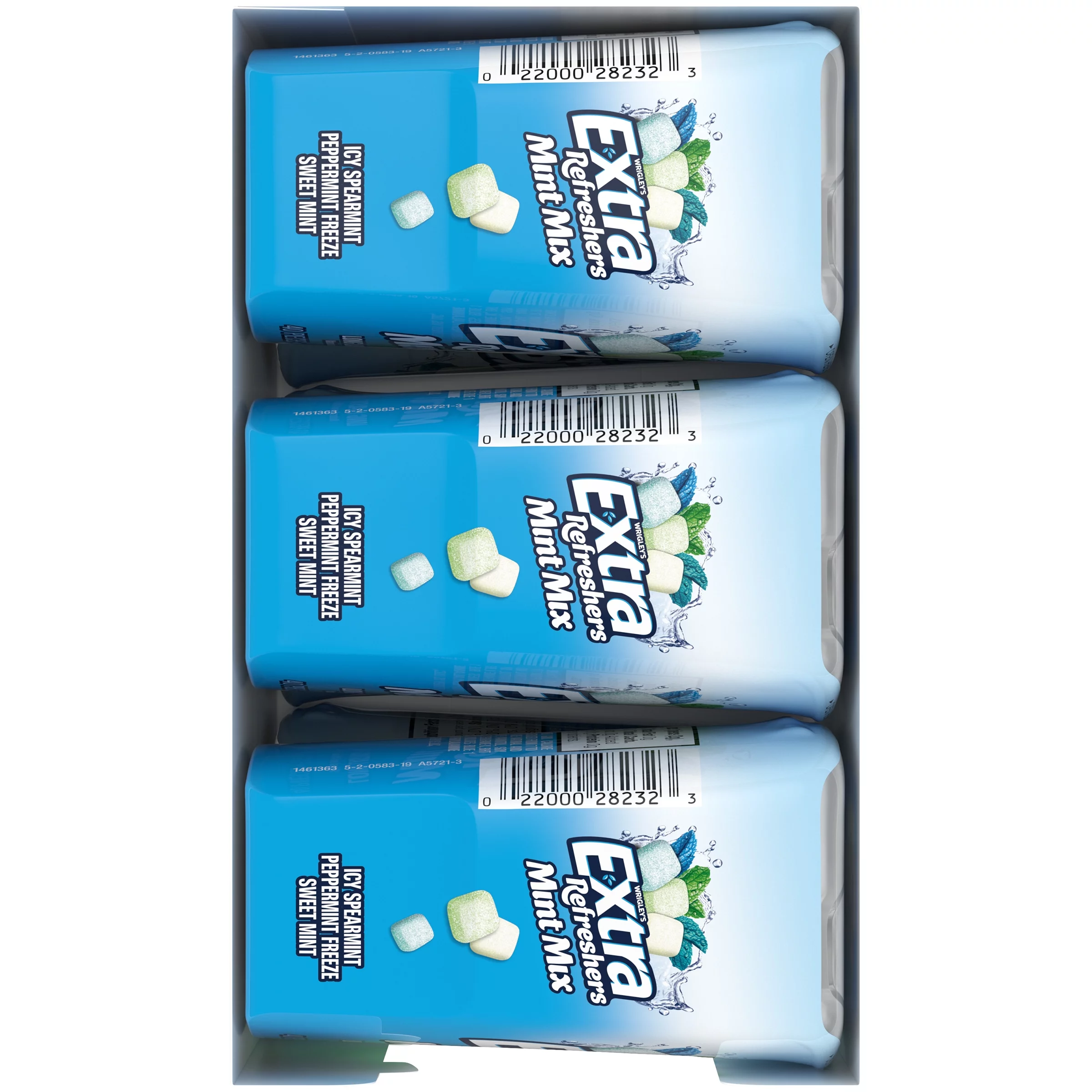 EXTRA Refreshers Mint Mix Gum, 3.21-Ounce 40-Piece Bottle (Pack of 6)