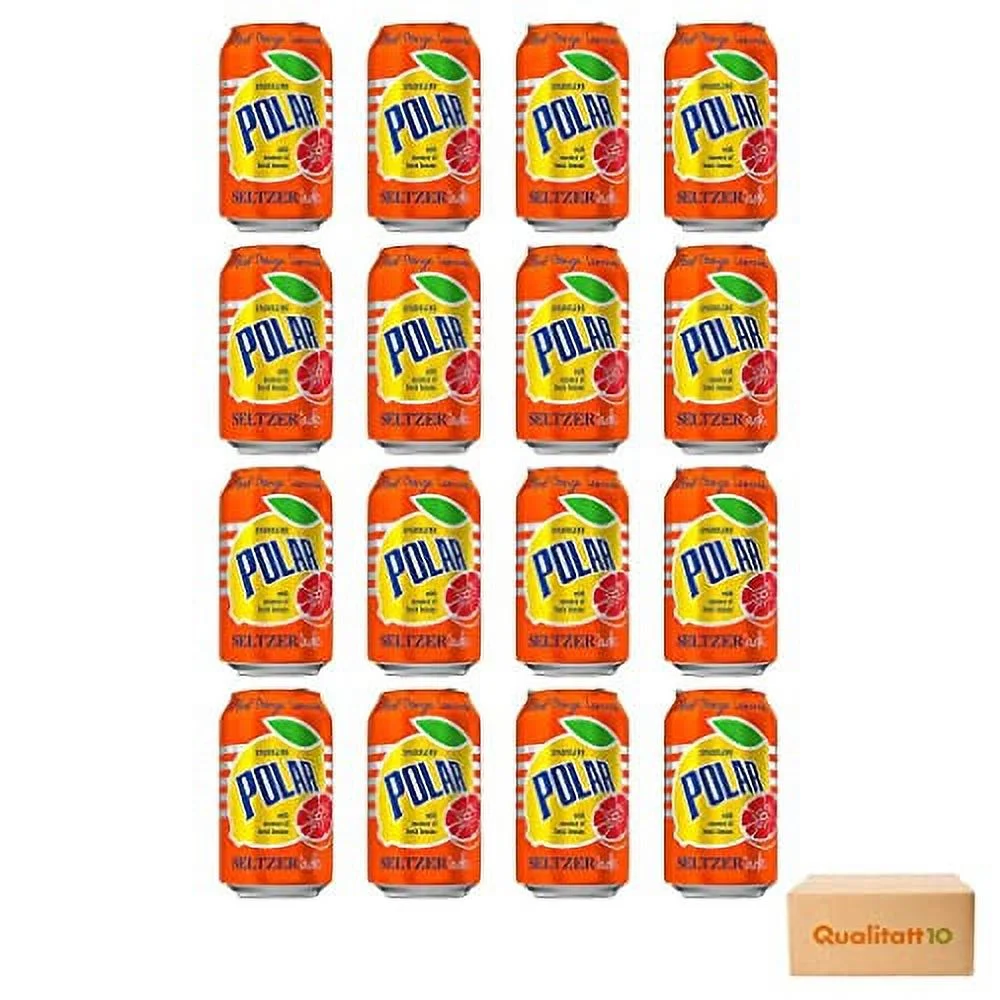 Seltzerade Blood Orange Lemonade Sparkling Water 12 Fl Oz 16 Pack By Qualitatt