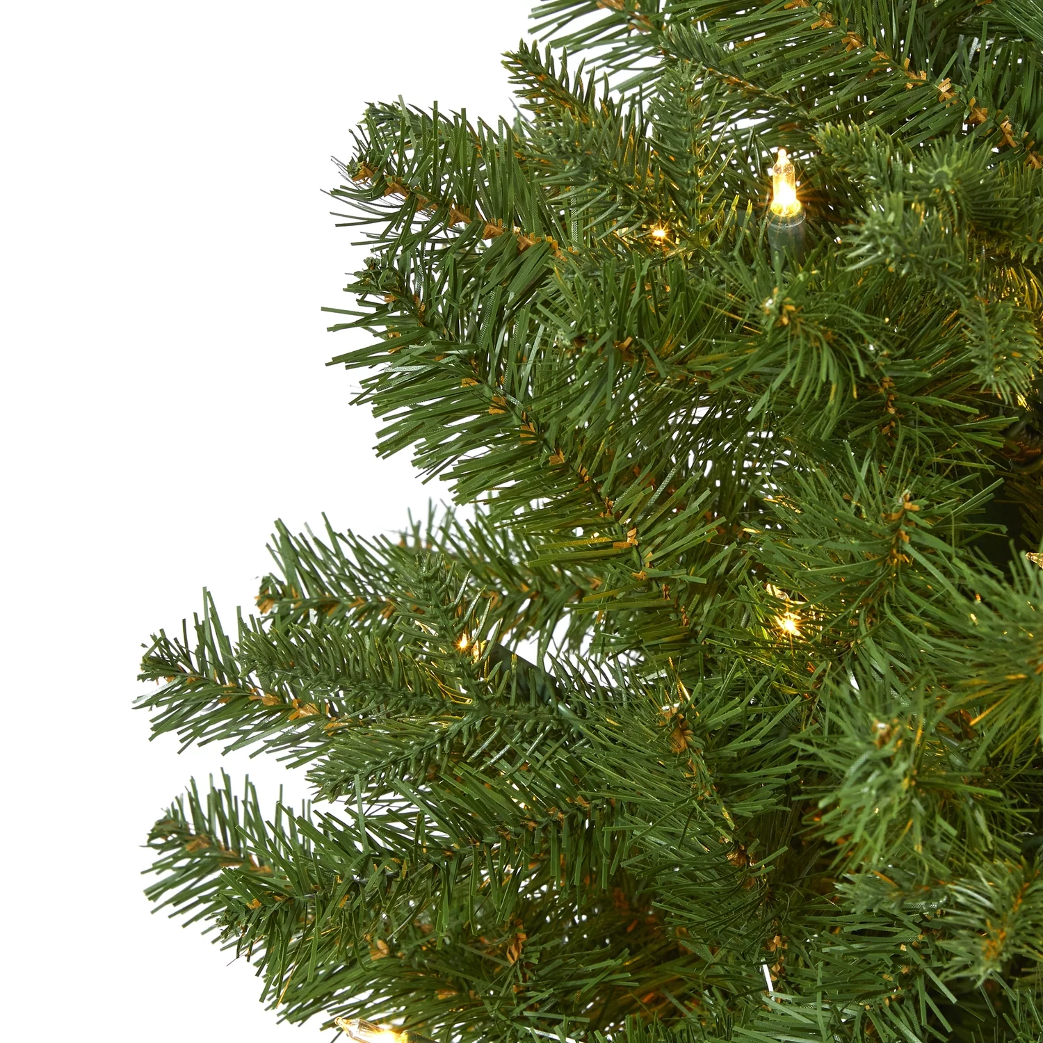 Nearly Natural 5' Pre-Lit Vancouver Spruce Artificial Christmas Tree, Warm White LED Lights